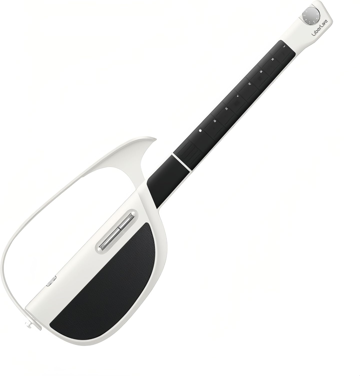 Liberlive - Liberate Your Music Live, Smart Stringless Electric Guitar, Automatic Playing Chord Accompaniment, Foldable Cordless E Guitar with Earphone Jack, Easy for Beginners, Avid Music (White)