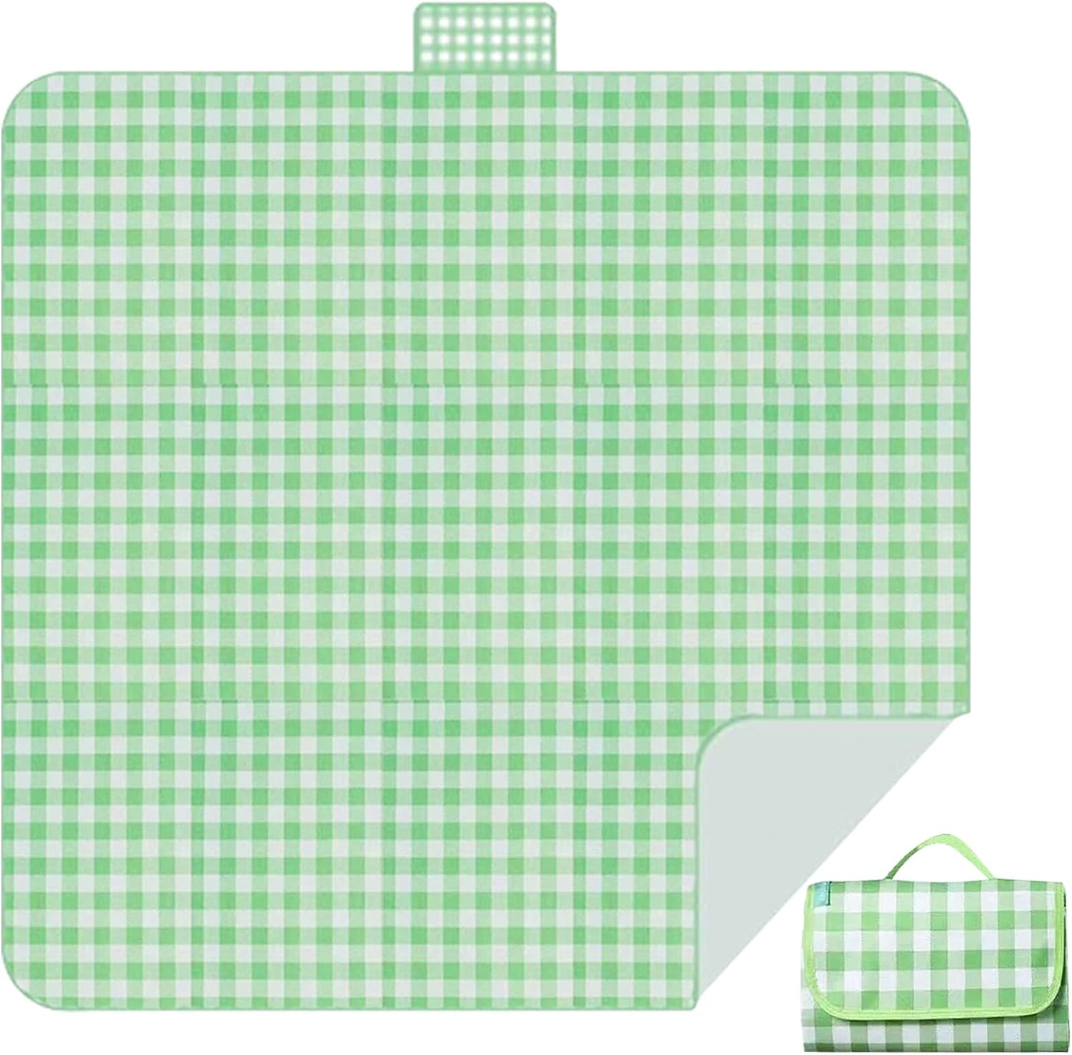 Picnic Blanket, Large Waterproof Sand-Proof Camping Beach Mat Lightweight Durable and Foldable Suitable for Outdoor Activities Grass Travel Hiking Mat (Green) image number 3