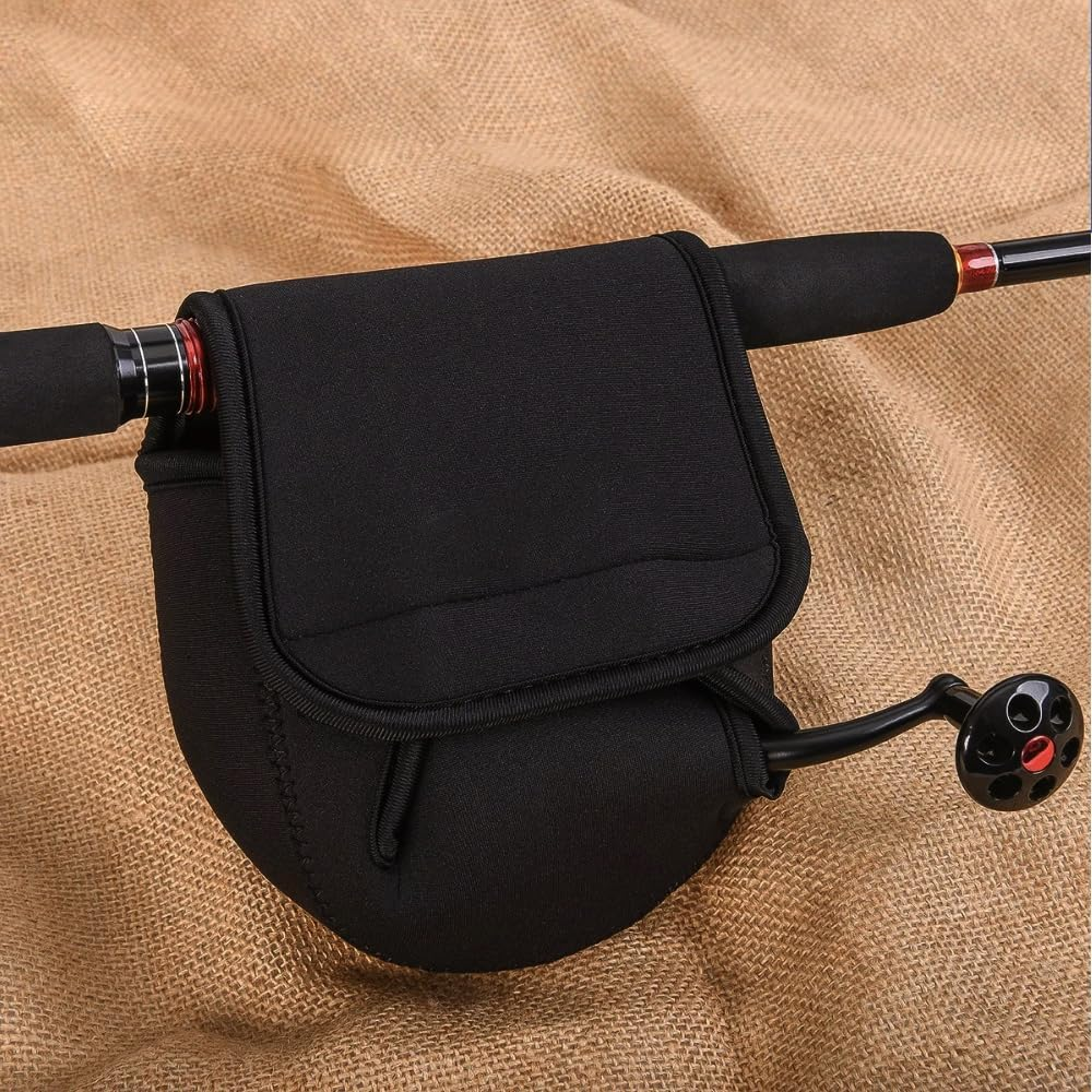 2Xportable Fishing Reel Bag Waterproof Neoprene Case Cover for Spinning Reel Pouch image number 4
