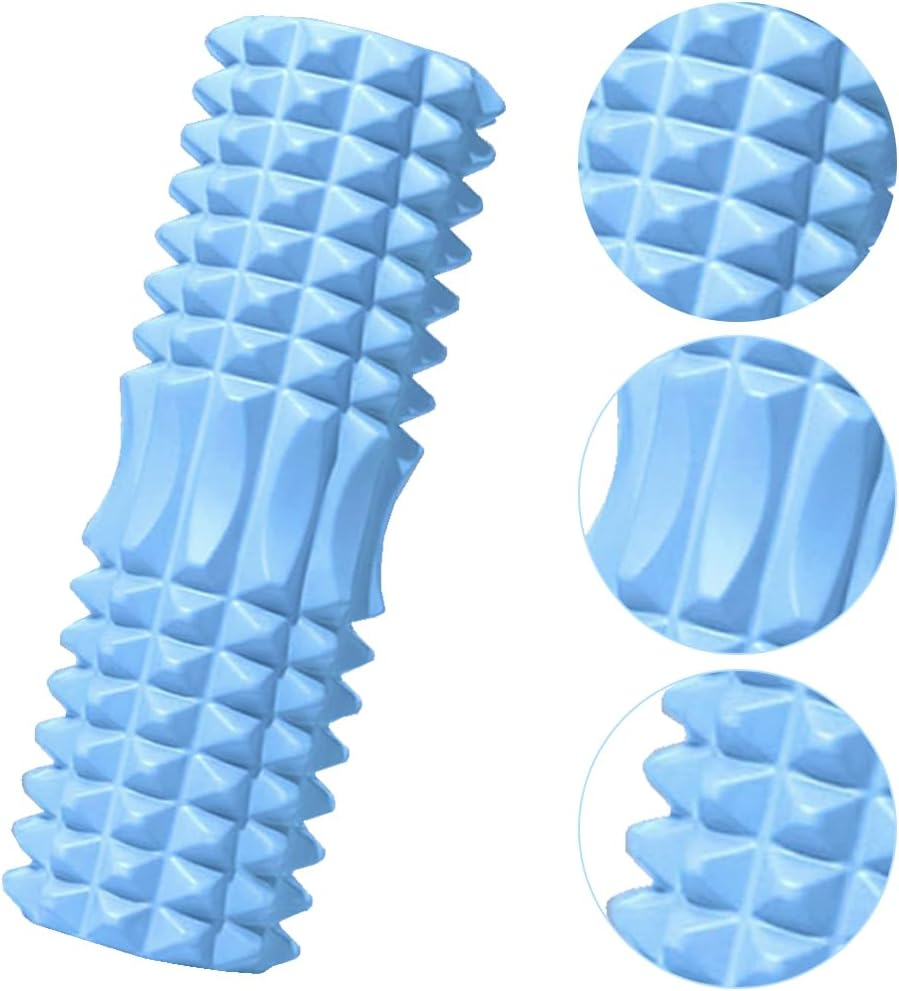 TOMVAES Foam Roller,Massage Roller EVA Muscle Roller for Deep Tissue Tension Relief,Massage Trigger Point Fitness Roller for Back,Legs,Yoga,Pilates,Gym,33X14Cm (Blue) - Blue image number 3