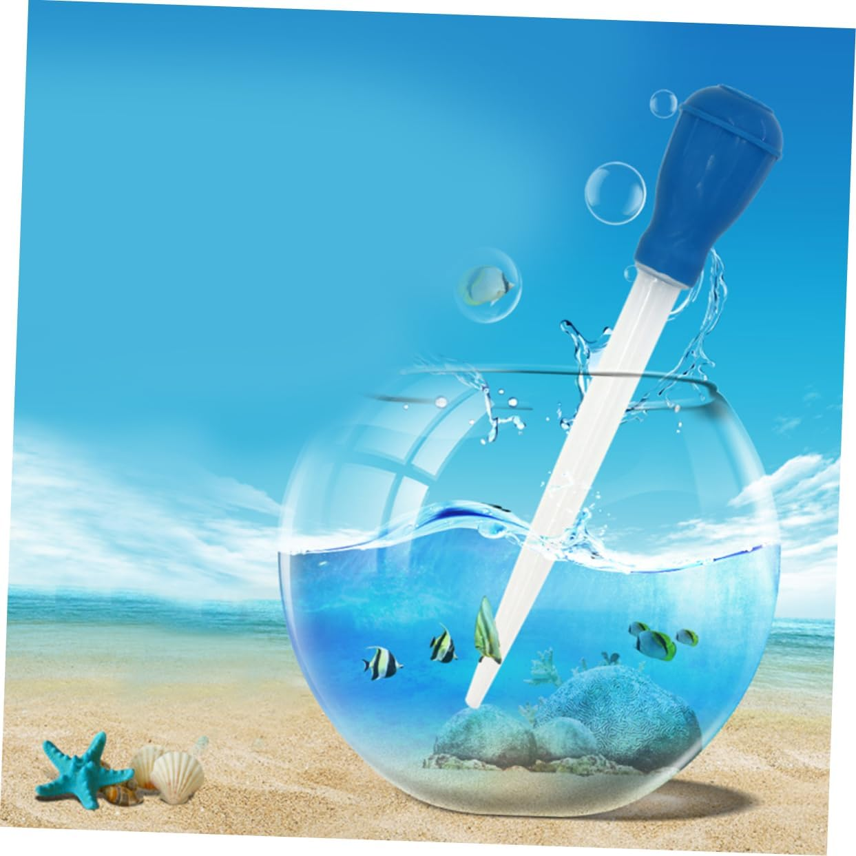 SUPVOX Aquarium Accessories 2Pcs Fish Tank Cleaner Pipette Dropper 50Ml for Waste Removal Feeding and Cleaning