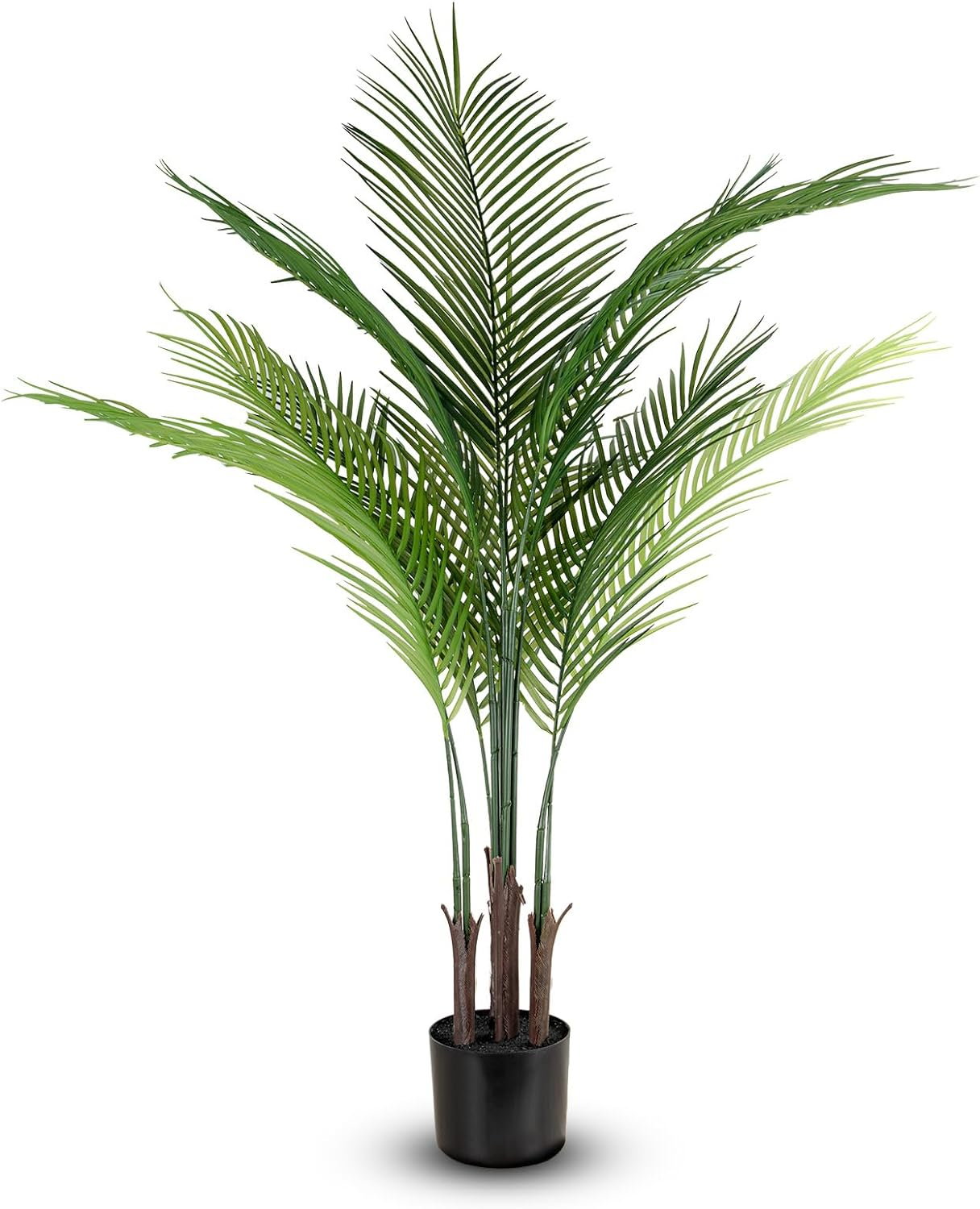 Artificial Olive Tree 5Ft/150Cm Tall Faux Silk Plant Large Fake Olive Potted Tree with Natural Wood Trunk and Lifelike Fruit for Home Office Decor Indoor with Plastic Planter