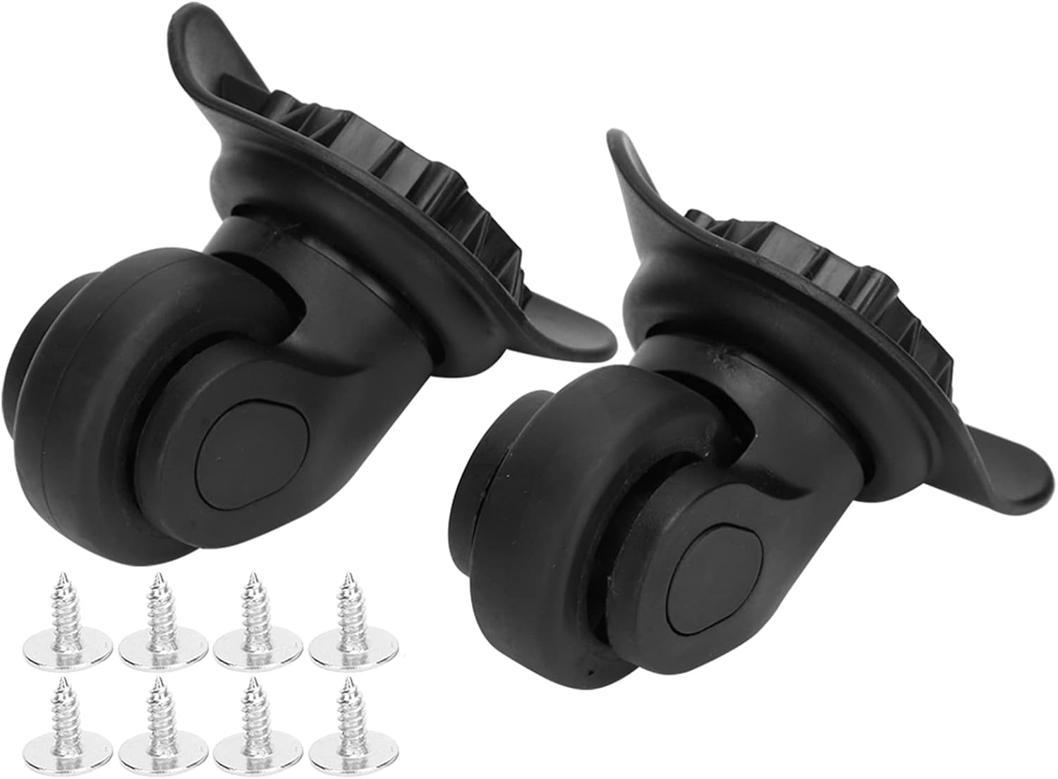 Locadence Suitcase Replacement Wheel, PP PET Black Single Row Wheels Mute High Pressure Resistance Universal Wheel for Luggage Cases Accessory image number 1