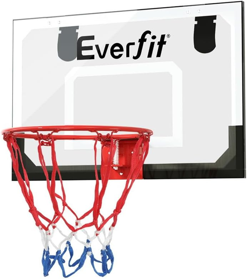 Everfit 23" Mini Basketball Hoop for Kids Adult, Indoor Door Basket Ball Hoops Net Wall Backboard, Wall-Mounted Toys Home Room for Sports Exercise Playing Game, Black image number 1