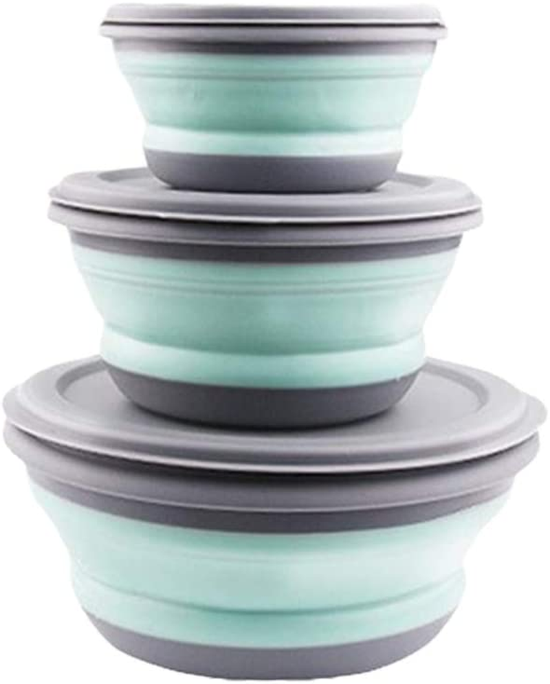 Collapsible Bowl, 3 Pcs Safe Silicone Collapsible Camping Bowl for Travel (39) image number 3