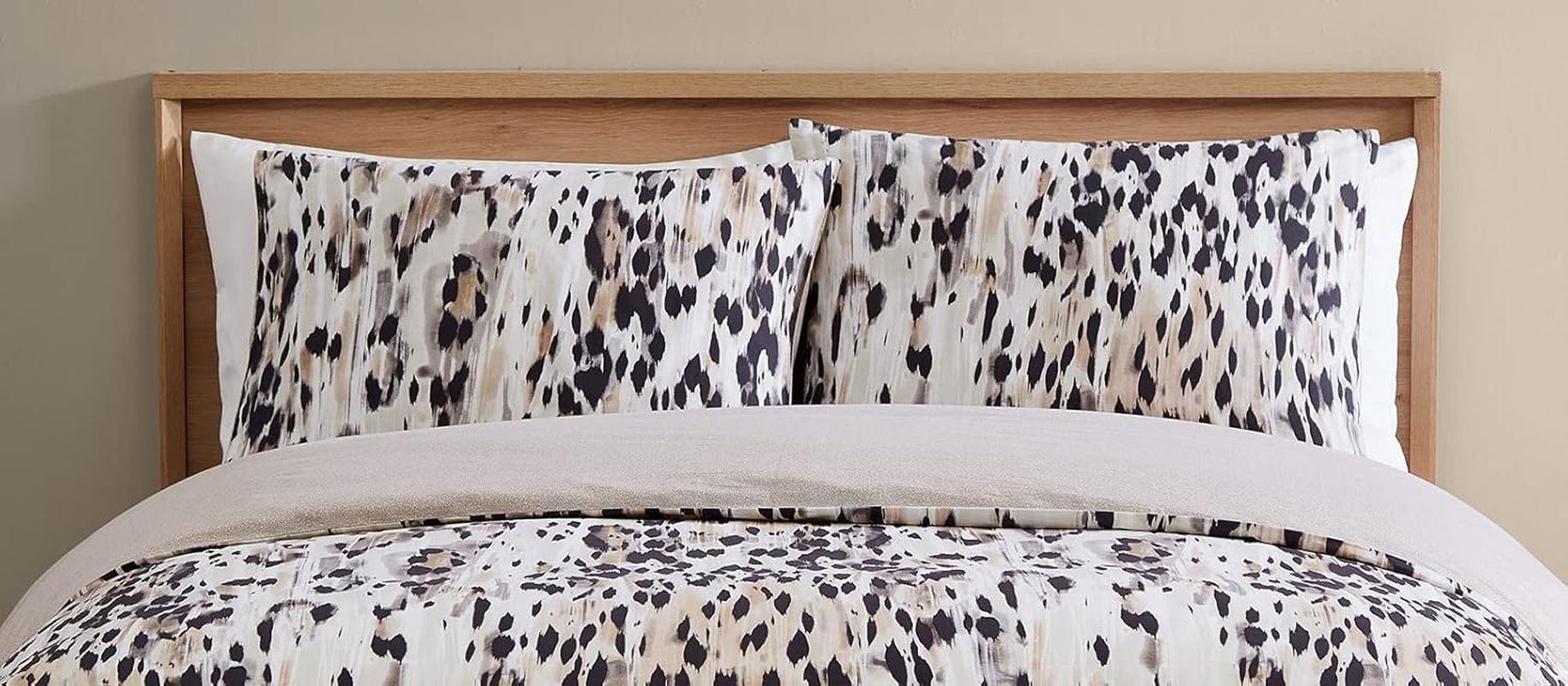 Kenneth Cole New York - King Duvet Cover Set, Cotton Reversible Bedding with Matching Shams, Modern Home D&eacute;cor (Abstract Leopard Brown, King) image number 6