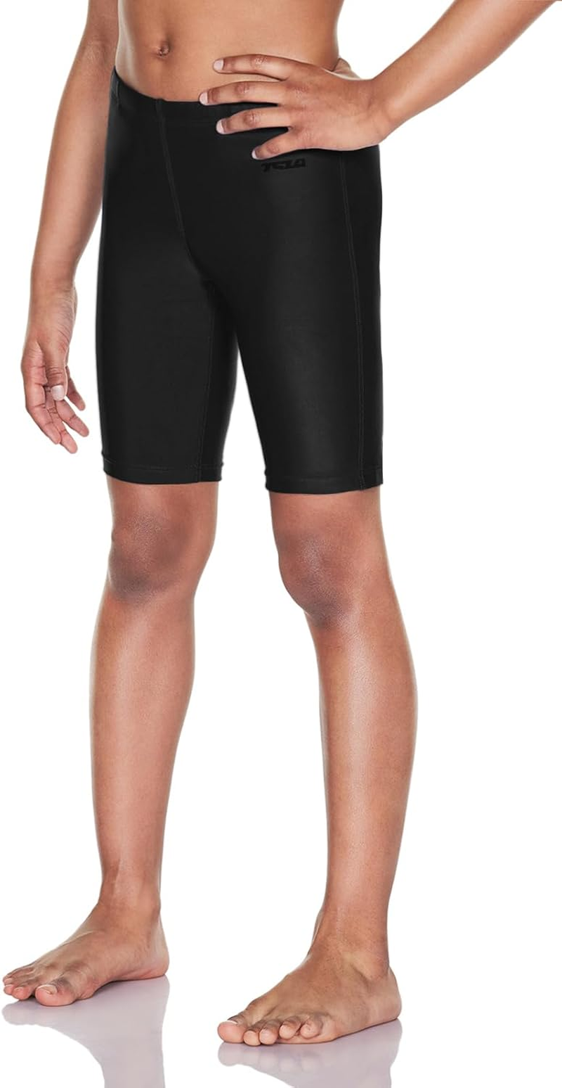 TSLA Boy'S Swim Jammer, Youth Racing Competitive Swimming Shorts Trunks, UPF 50+ Sun Protection Endurance Training Swimsuit TM-BSJ06-JPB Large [US 14-16] image number 3