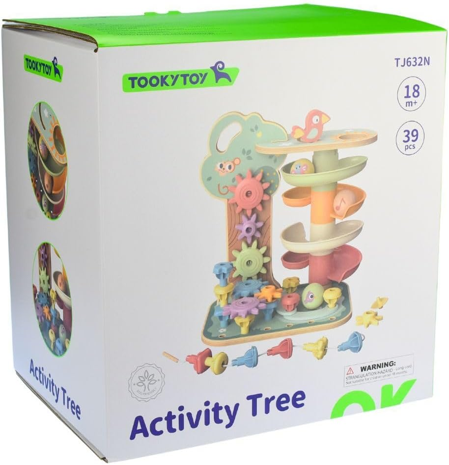 Tooky Toy TJ632N - My Forest Friends Rolling and Stacking Activity Set - Woodland-Themed Toy Set image number 2
