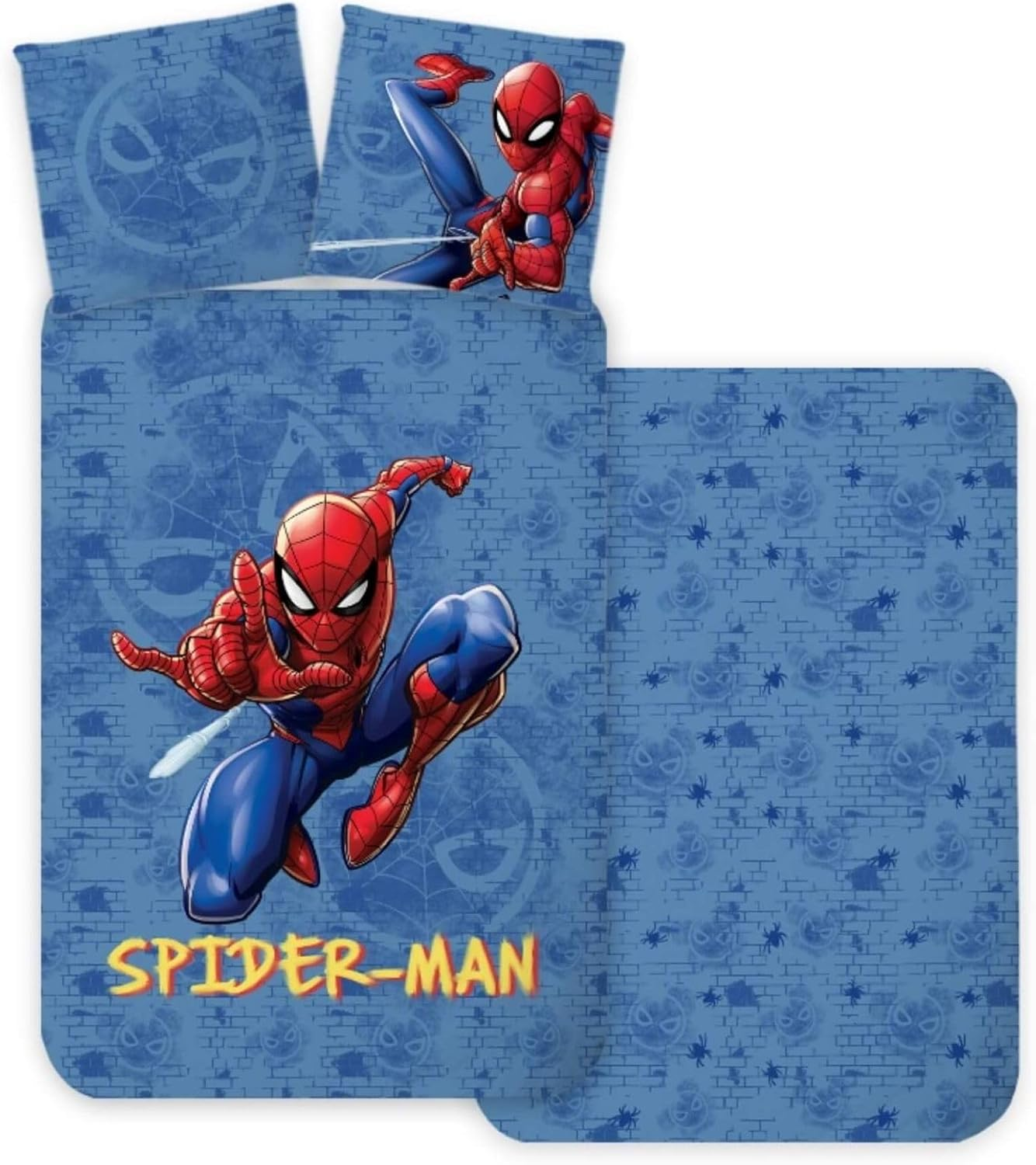 Marvel Spider-Man Reversible Duvet Cover 135 X 200 Cm Pillowcase 80 X 80 Cm Cotton Bedding Spiderman image number 2