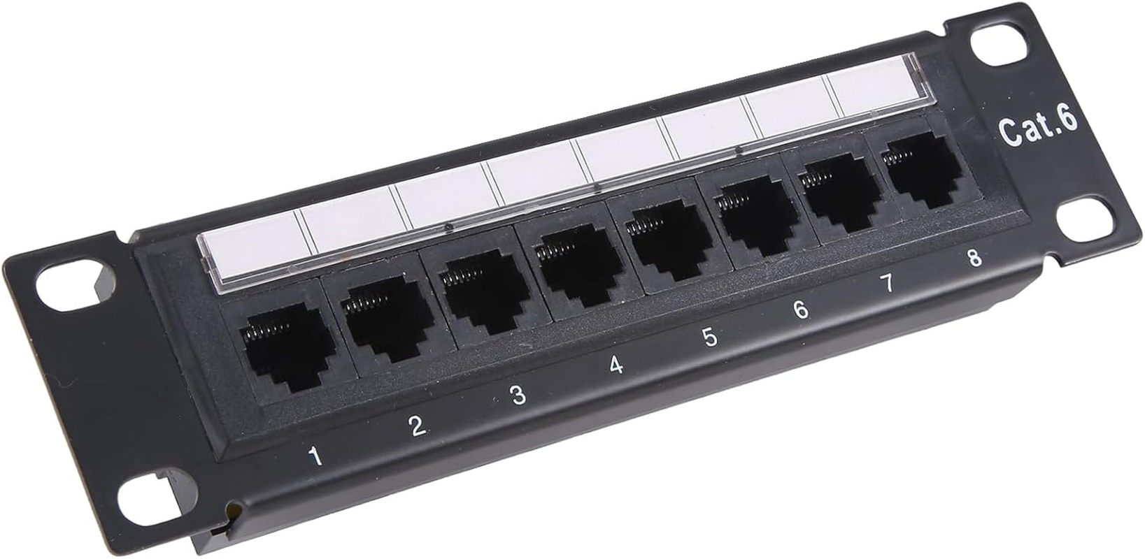 CAT6 8 Ports Patch Panel Rack Network 10 Inch 1U Rack Mount with RJ45 Socket for Household Distribution Frame Easy to Use image number 3