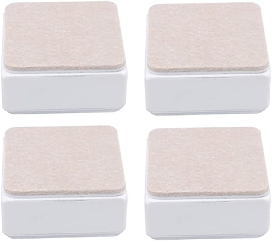 BQLZR 4X White 60X60X30Mm Carbon Steel Furniture Legs Feet Riser Sofa Table Bed Lifter image number 1