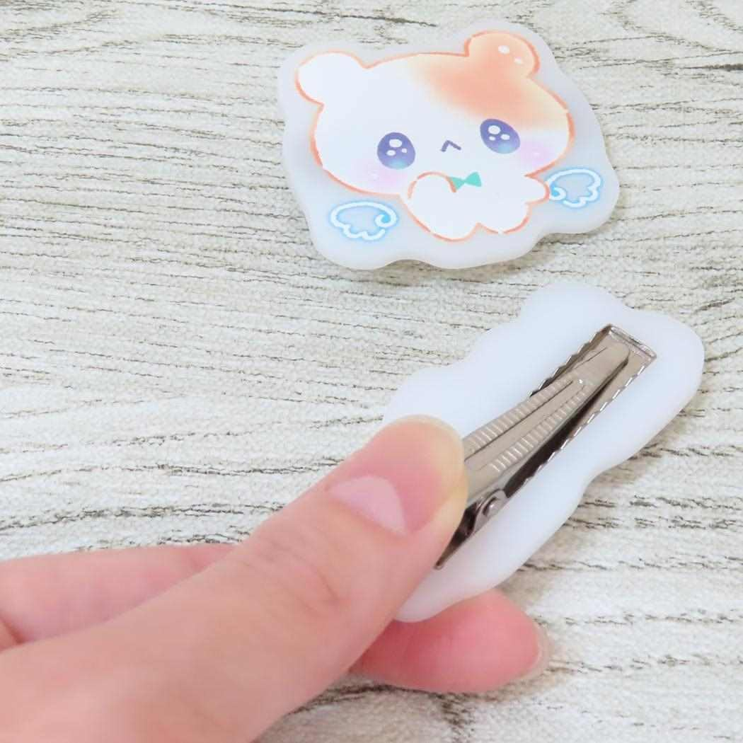 Camio Japan 225946 Hair Clip, Matte Hair Clip, Berry Berry, Tangerine image number 1