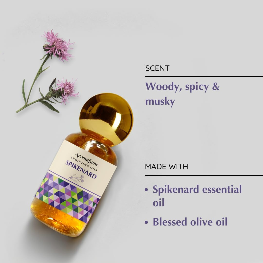 Spikenard Anointing Oil 9Ml (0.3 Fl Oz.)| Blessings from the Holy Lands | Blessed from Jerusalem with Biblical Spices | Natural Ingredients | Holy Oil for Prayer and Protection