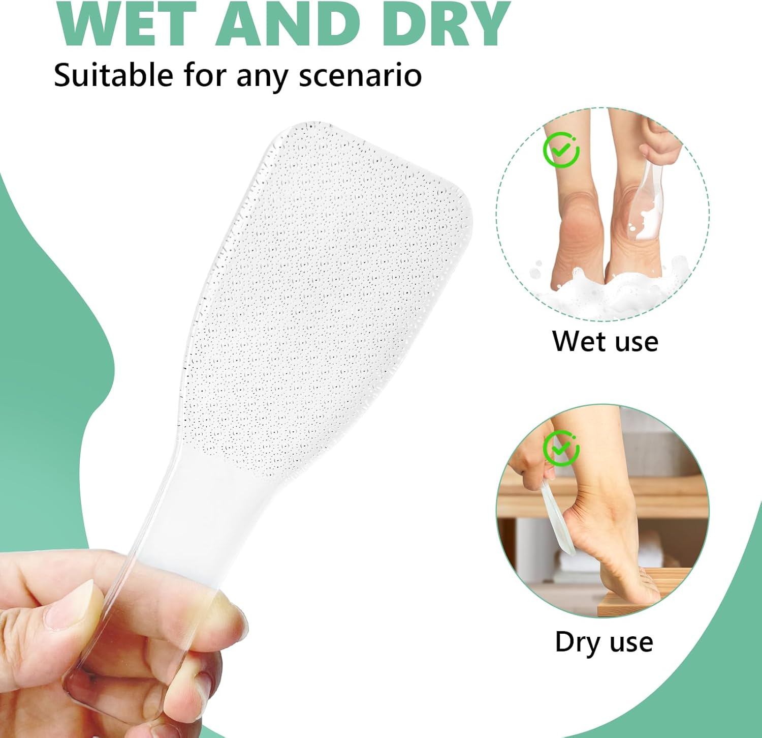 Nano Glass Foot File, Highly Effective Callus Remover，Feet Hard Skin Remover, Glass Foot Files for Hard Skin - Professional Pedicure Tool for Soft & Smooth Heels. image number 1