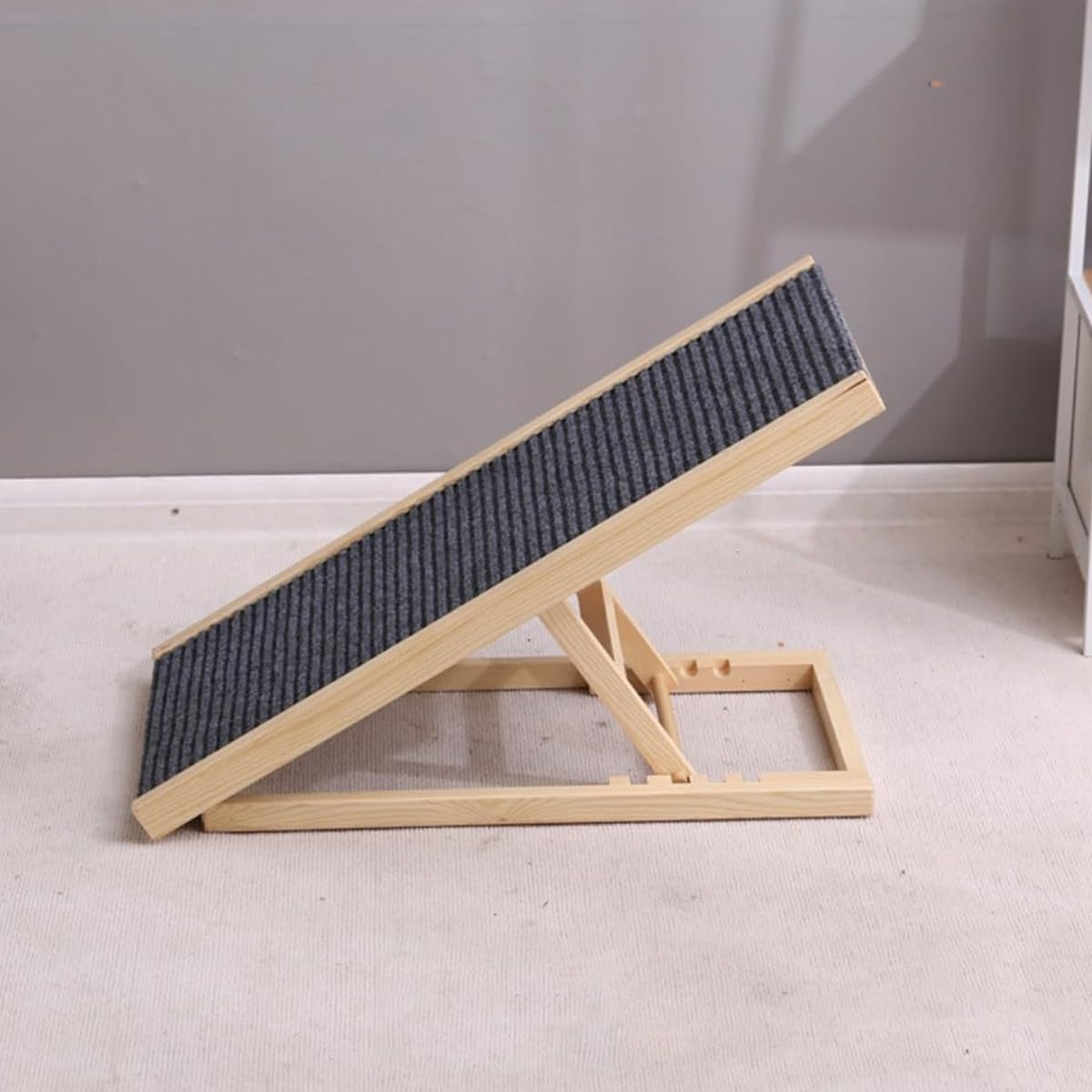 AIMALL Foldable Dog Pet Ramp, 22.6X13.4X15.7 Inch Adjustable Height Stairs, Non-Slip Surface for Bed, Sofa, and Car Access image number 4