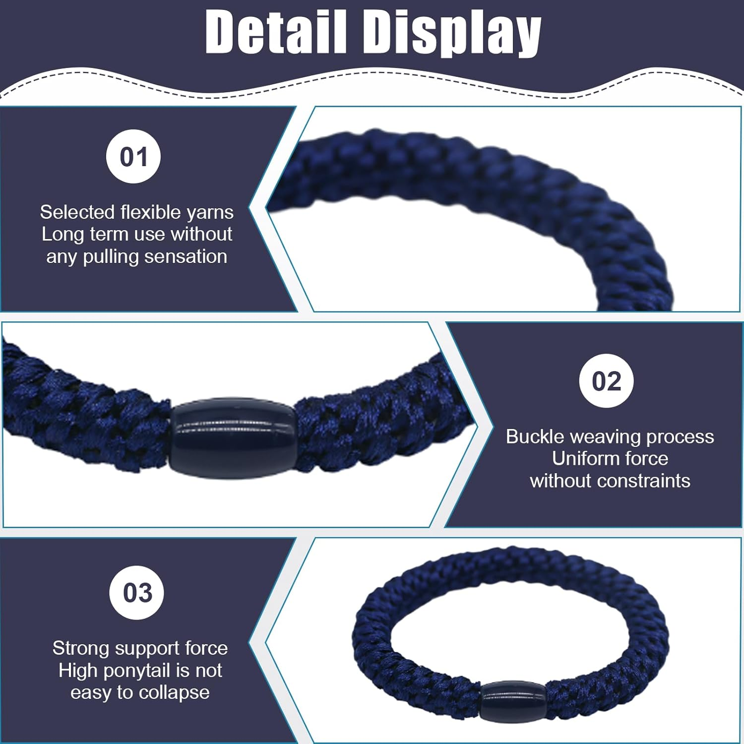 Tiyiyok Girls' Hair Bobbles Pack of 8, Small and Colourful Hair Bands with Stylish Design for Women, Girls and Children with Fine Hair, Coarse Hair, Medium or Long Hair image number 4