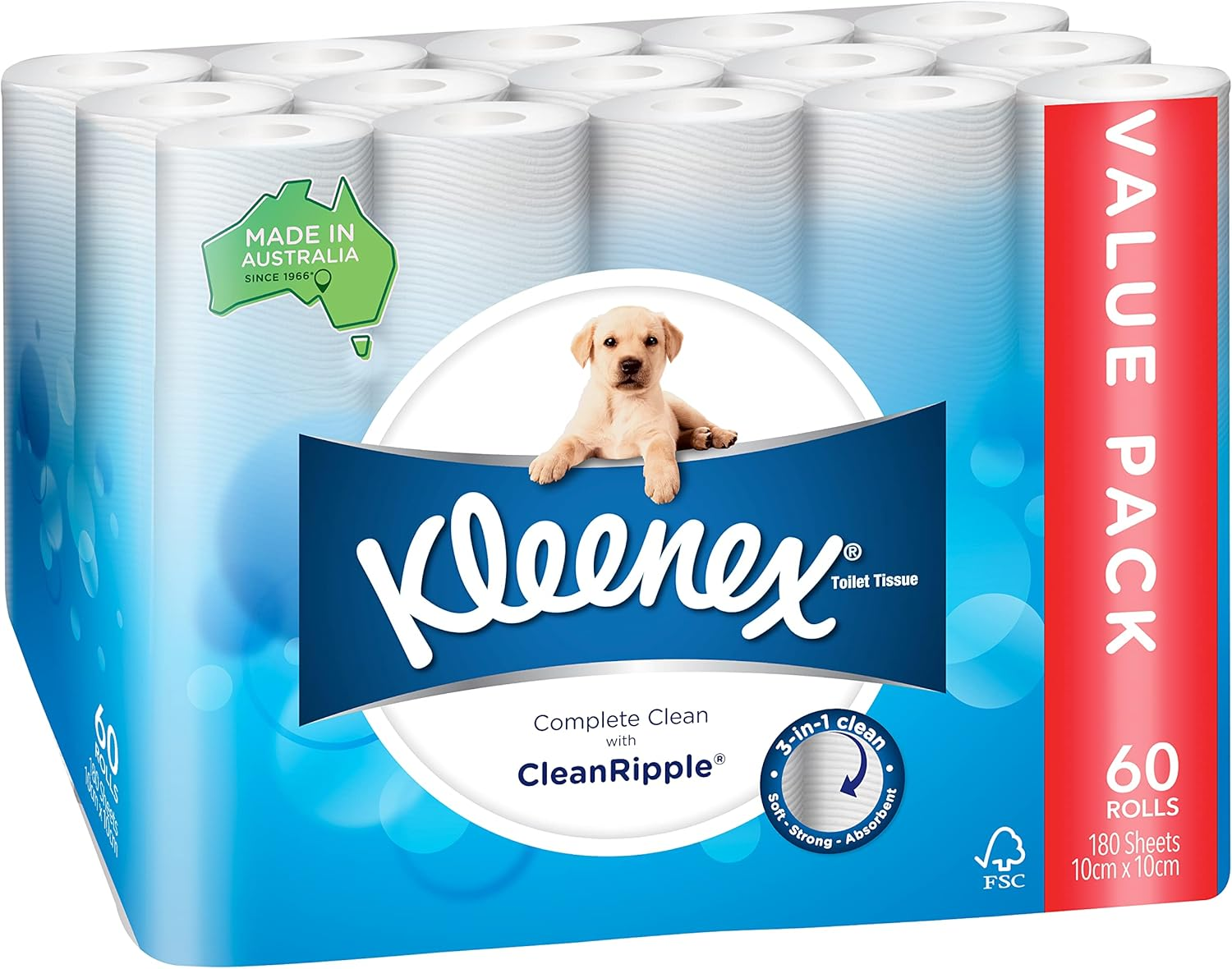 Kleenex Complete Clean Toilet Paper 60 Count (1X60 Rolls) - Packaging May Vary image number 3