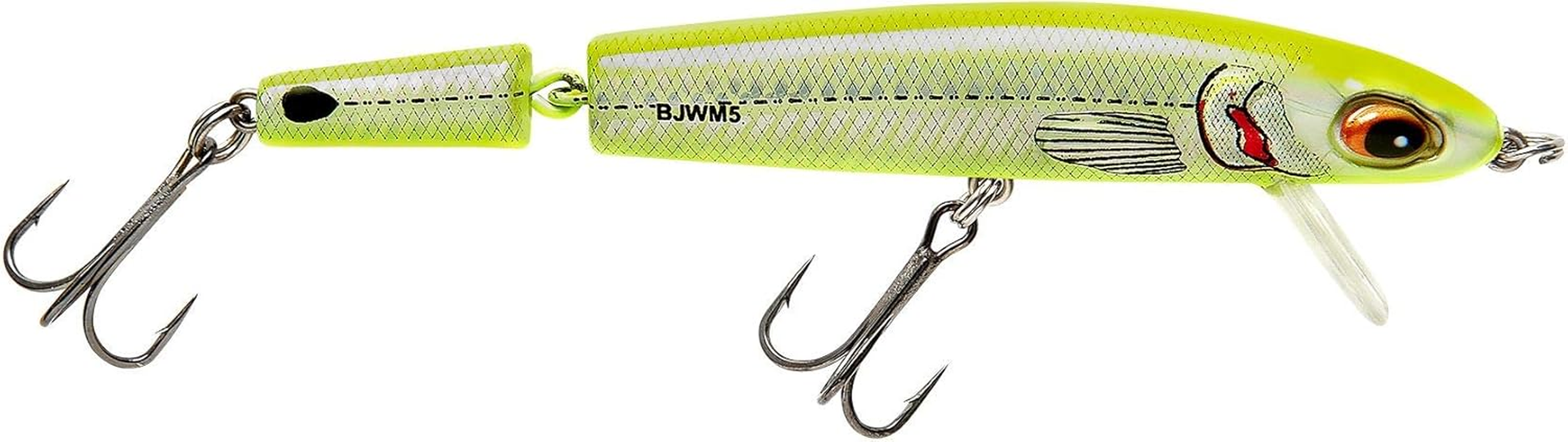 Bomber Lures Jointed Wake Minnow Fishing Lure - Produces a Fish-Enticing V-Wake