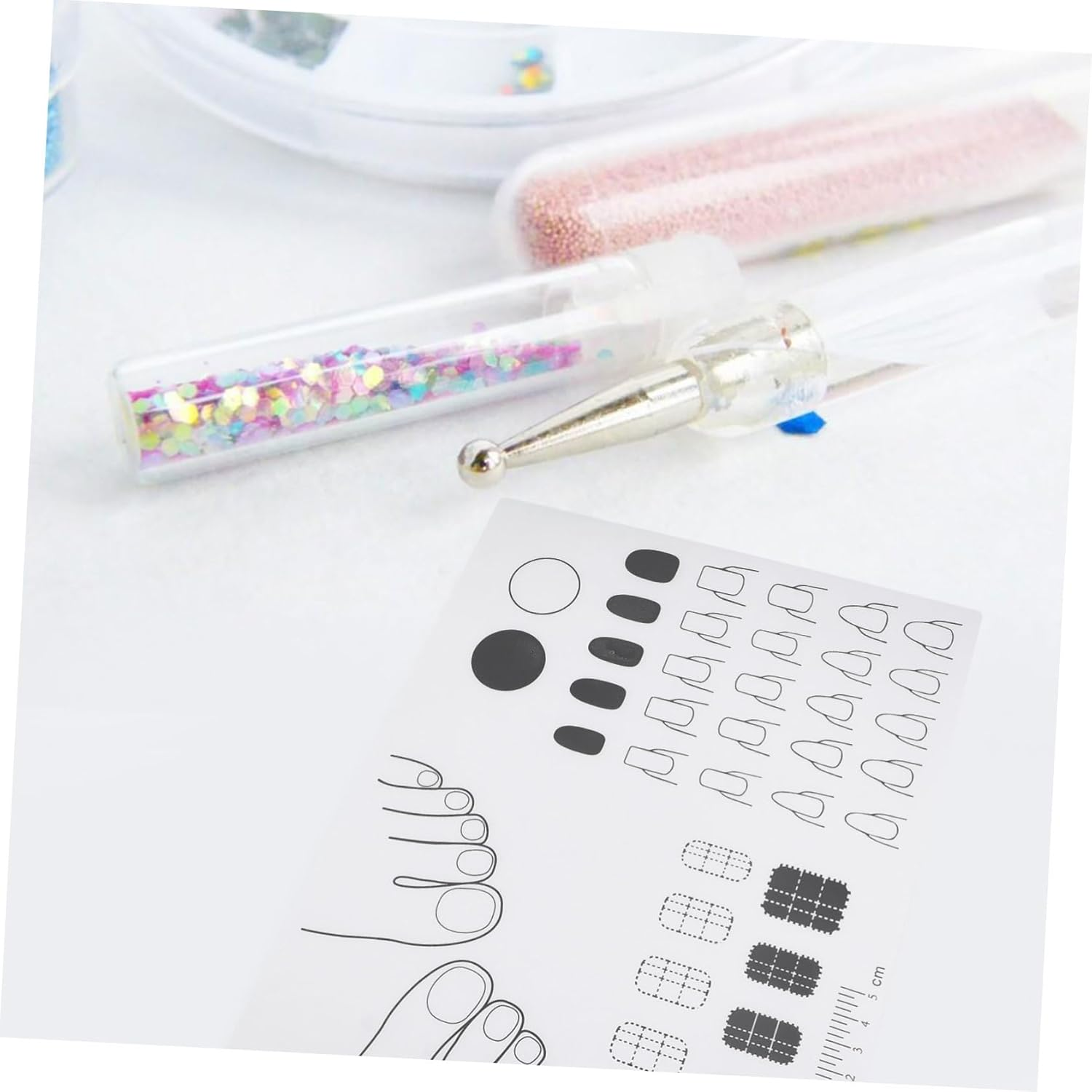 HAMPPLIES Acrylic Nail Mat Silicone Trainer Sheet for Application Practice for Nail Tech Training for Learning Nail Art Techniques for Various Nail Designs image number 4