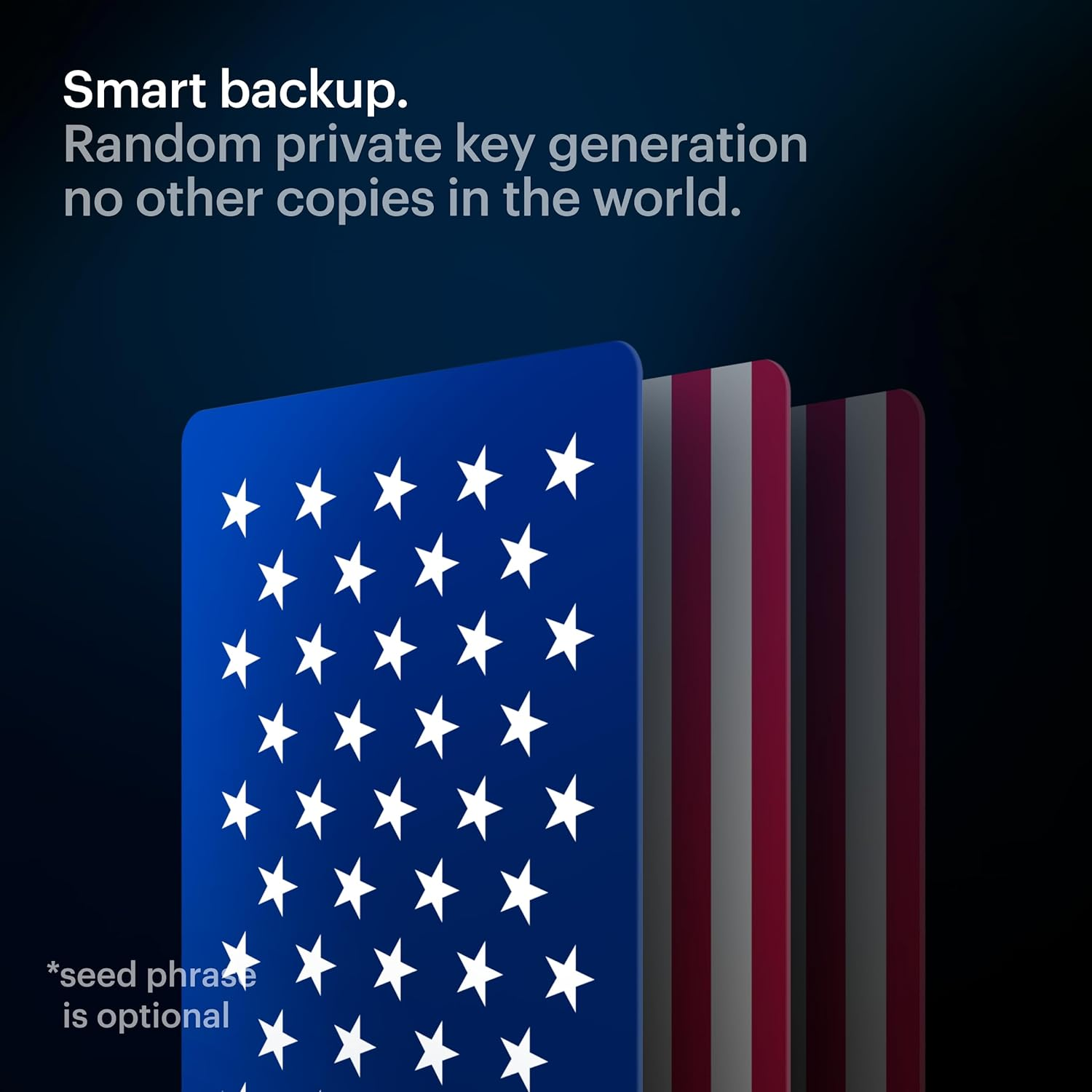 TANGEM Wallet - Secure Crypto Wallet - Trusted Cold Storage for Bitcoin, Ethereum, Nft'S & More Coins - 100% Offline Hardware Wallet, USA Collection, Usa Collection, USA Collection, Usa Collection image number 3