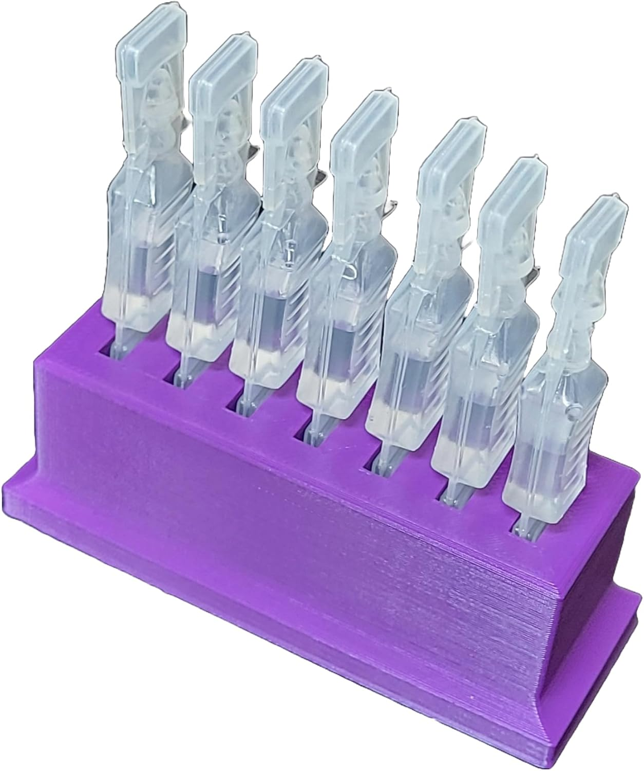 Znet3D Eye Drop Vials Holder & Storage - Upgraded Single-Use Disposable Vial Organizer with Extra Slot Space (Purple)