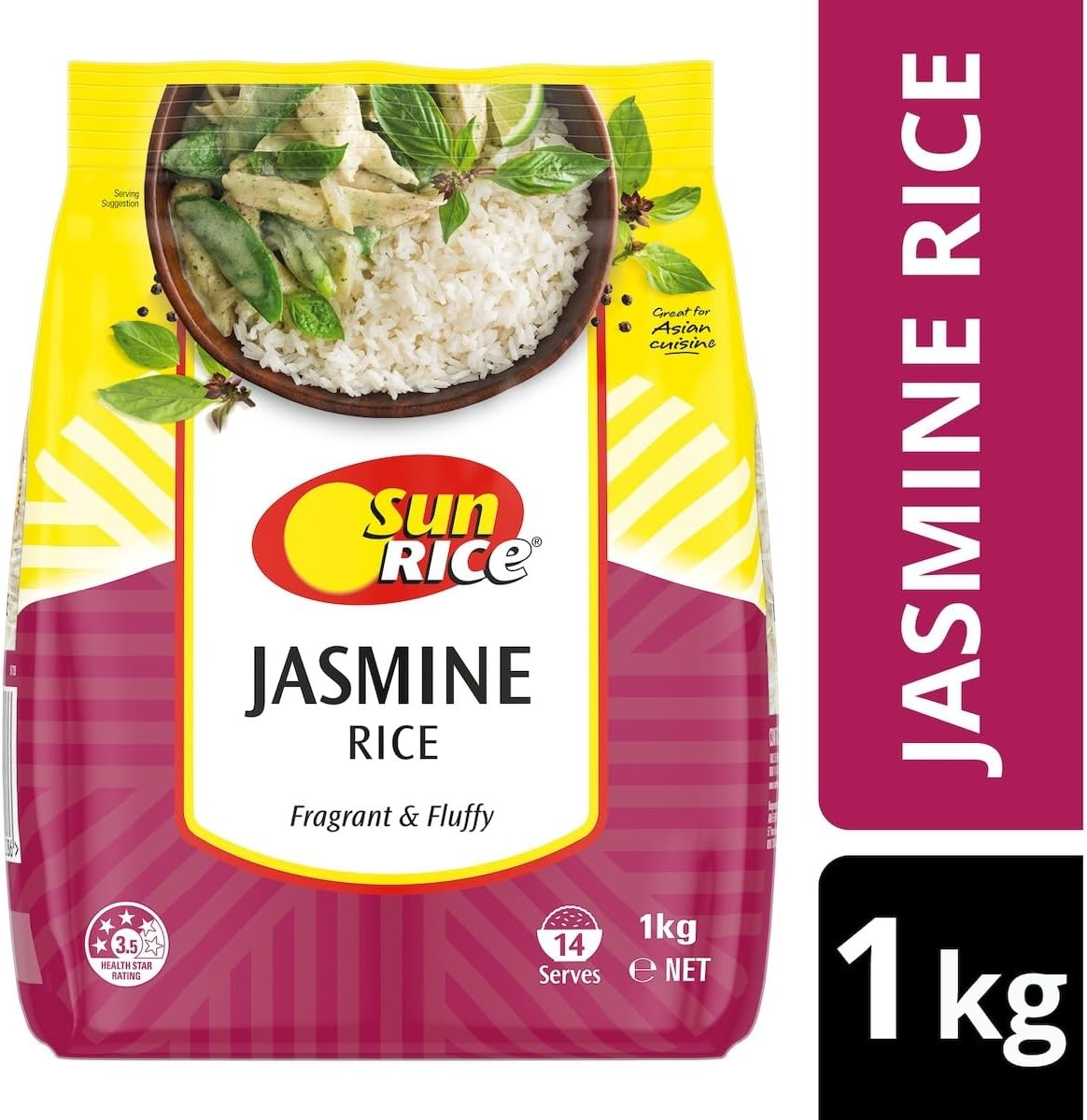Sunrice Jasmine Rice 1 Kg image number 2