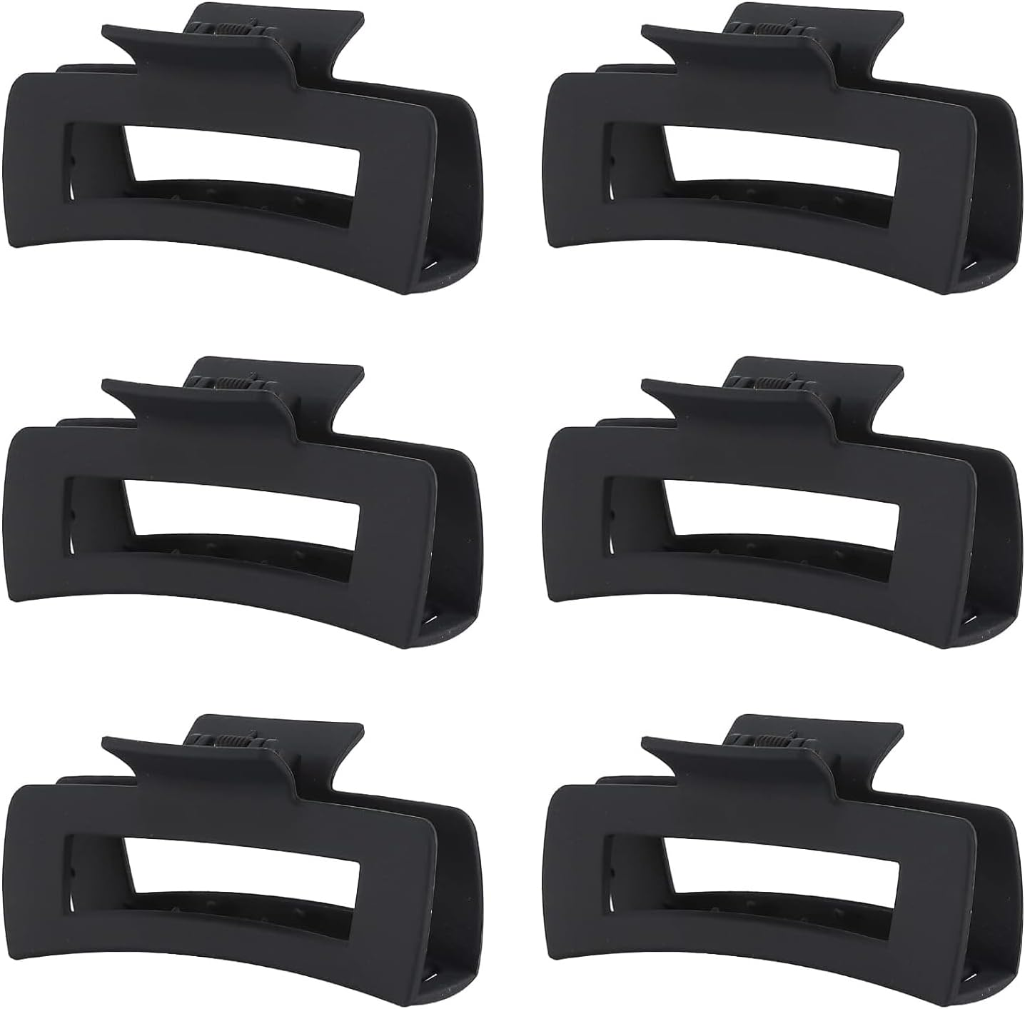 LILIEBE 3.4" Small Hair Claw Clips for Thin Hair (Set of 6) (White)