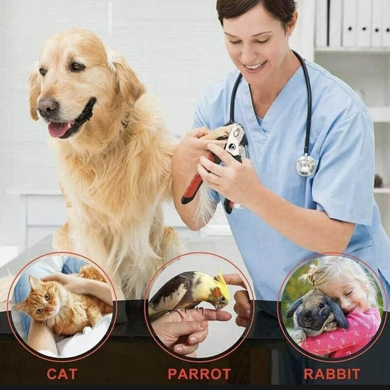 AIMALL Pet Dog & Cat Nail Clippers with Nail File &ndash; Professional Toe Trimmer Clipper Grooming Tool, 6.3&rdquo; Clipper & 5.5&rdquo; Nail File, Safe & Easy Grooming for Pets image number 5