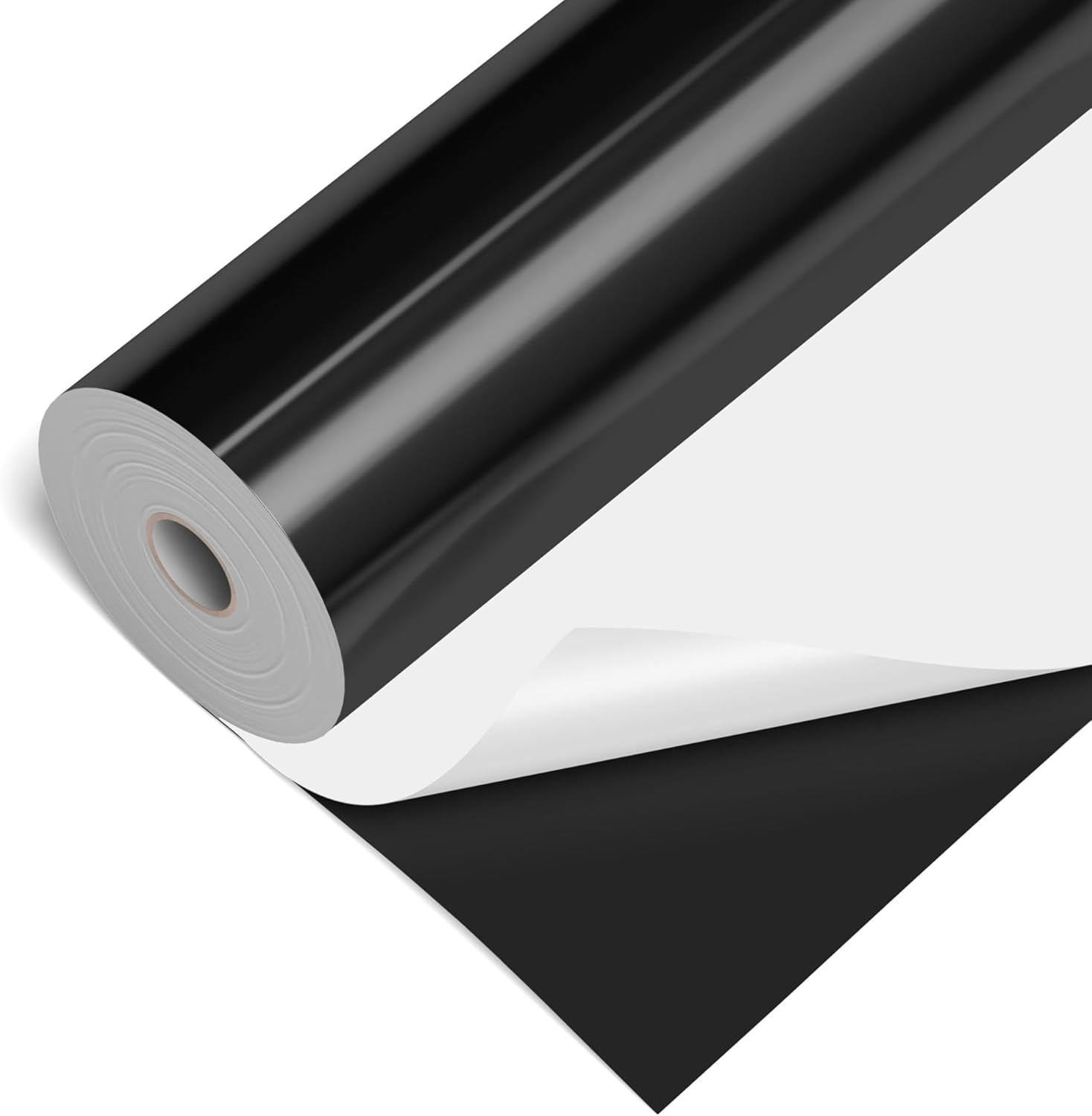 Likcut Glossy Black Permanent Vinyl - 12" X 50 FT Black Adhesive Vinyl Roll Compatible with Cricut Machines, Silhouette Cameo for DIY Home Decor, Commercial, Decals and Signs