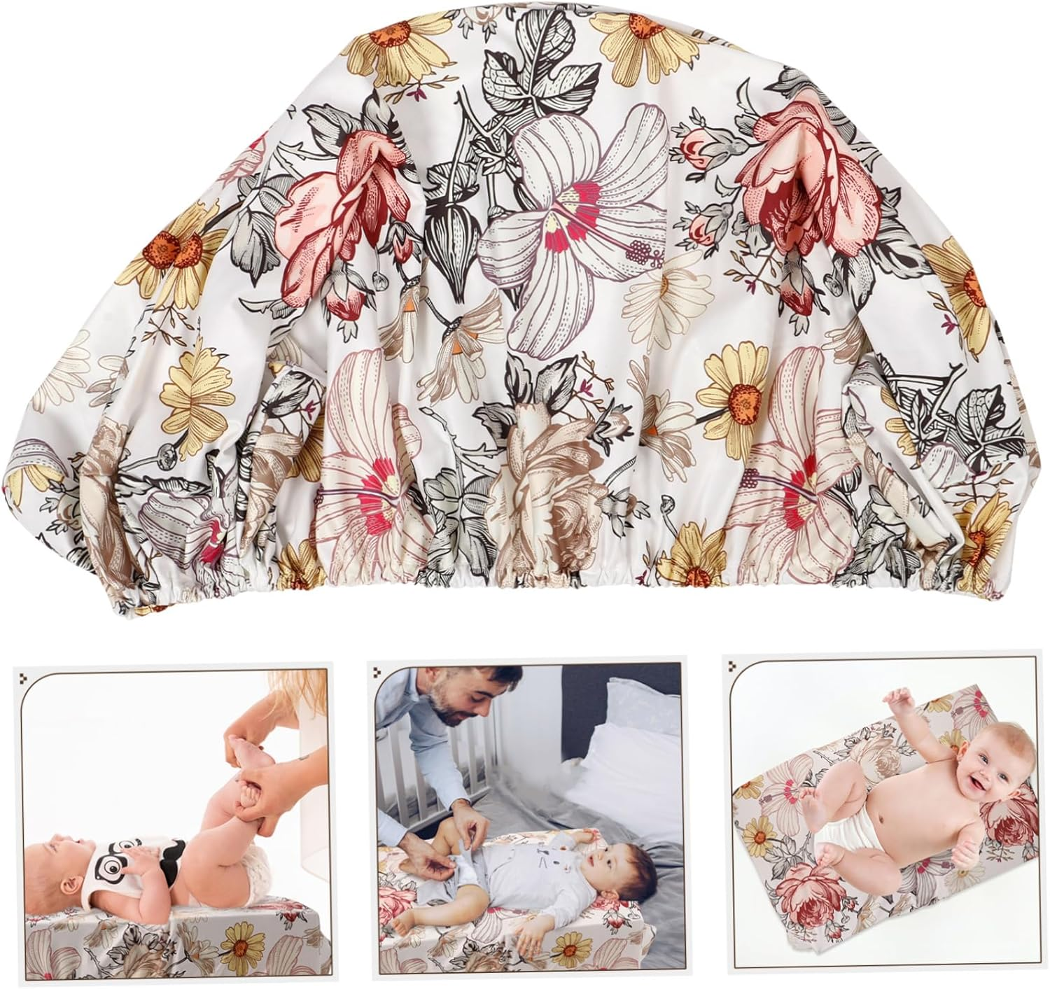 Generic Sheet Changing Table Cover Nappy Wipes Foam Pad Mat Velvet Nappies Decal Dry Small Bin Newborn Pram Kit Basket Decoration Diapers Blended image number 1