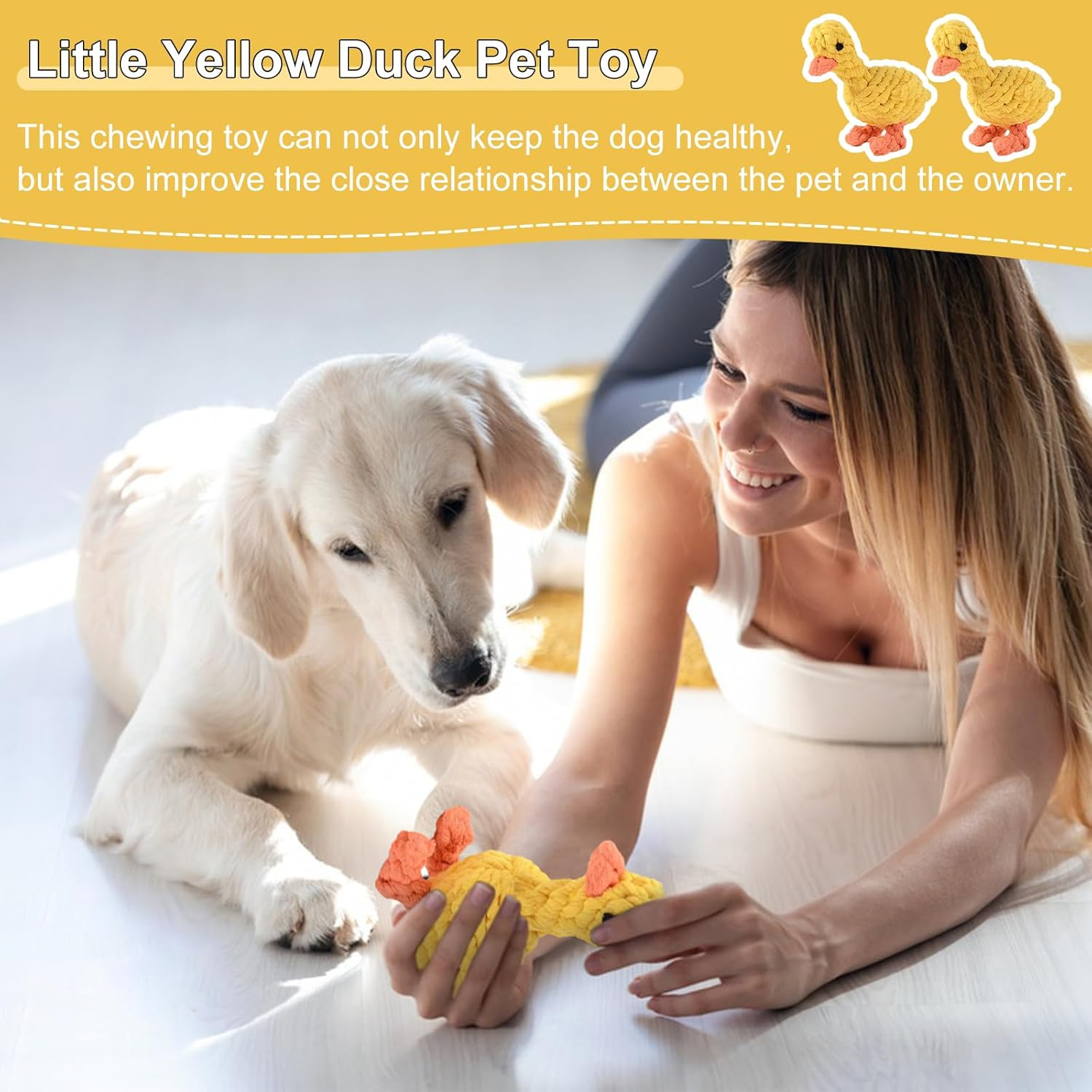 UOY Pet Chew Toy, Pack of 2 Dog Toy Rope Dog Chew Toy, Dog Teeth Cleaning Rope Toy, Dog Pets Chewing for Interactive Pet Play Training Toy