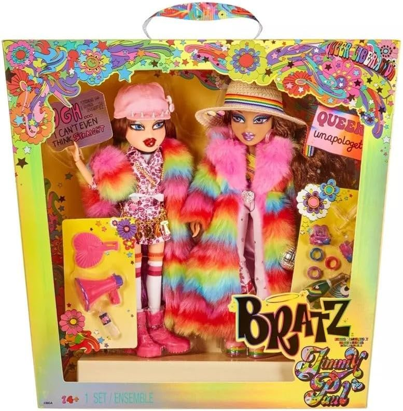 Bratz X Jimmypaul Special Edition Designer Pride 2-Pack Couple Roxxi and Nevra Fashion Dolls, Multicolor image number 1