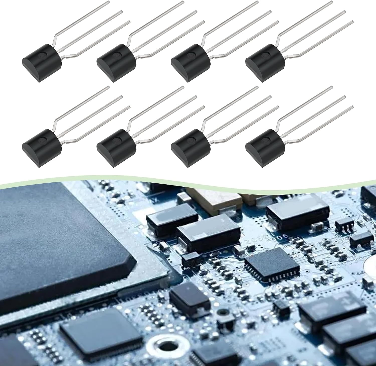 SING F LTD 100Pcs Plastic-Encapsulate Power Transistor NPN 2N2222A 2N2222 40V 0.6A 0.625W TO92 Compatible with Arduinos Compatible with R-Aspberry Pi Black image number 2