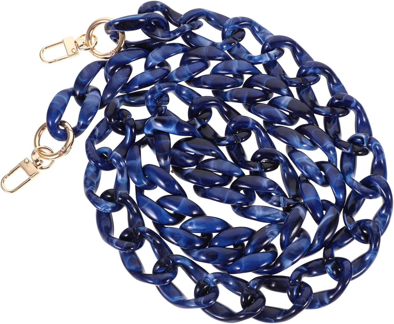 DOITOOL Double End Clasp Long Chain Acrylic Bag Extender Stylish Shoulder Bag Chain for DIY Handbag Re