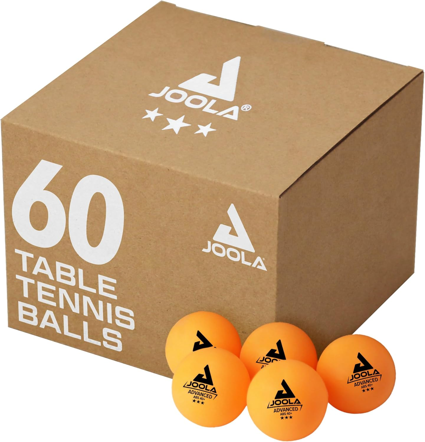 JOOLA Training 3 Star Table Tennis Balls 12, 60, or 120 Pack - 40Mm Regulation Bulk Ping Pong Balls for Competition and Recreational Play - Fun as a Cat Toy - Indoor and Outdoor Compatible