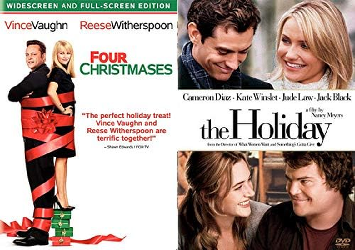 A Little Romance, a Little Heartbreak, All Christmas Double Feature: Four Christmases + the Holiday (DVD Bundle)