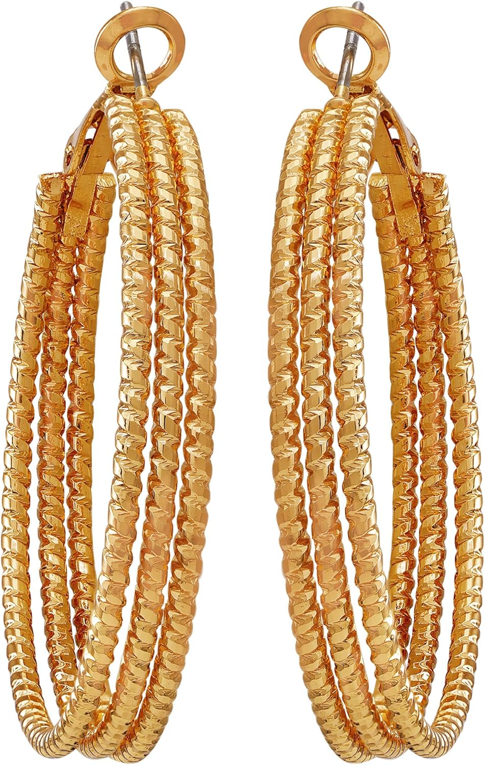 GUESS Silver Hoop Earrings - Rose Gold image number 3