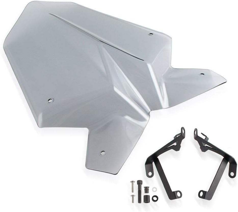 Lorababer for Duke125 Duke390 Motorcycle Motorbike Motorcycle Touring Racing Windscreen Windshield Screen Wind Deflector with Mounting Bracket for Duke 125 390 2017-2021 2018 2019 2020 (Light Smoke) image number 4