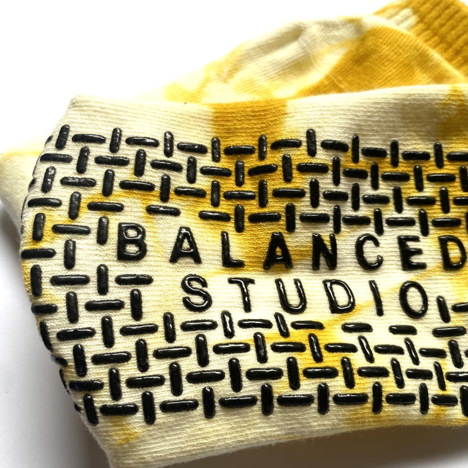 Balanced Studio | Pilates Yoga Anti-Slip Grip Socks for Unisex, Men, Women, Yellow, One Size image number 3