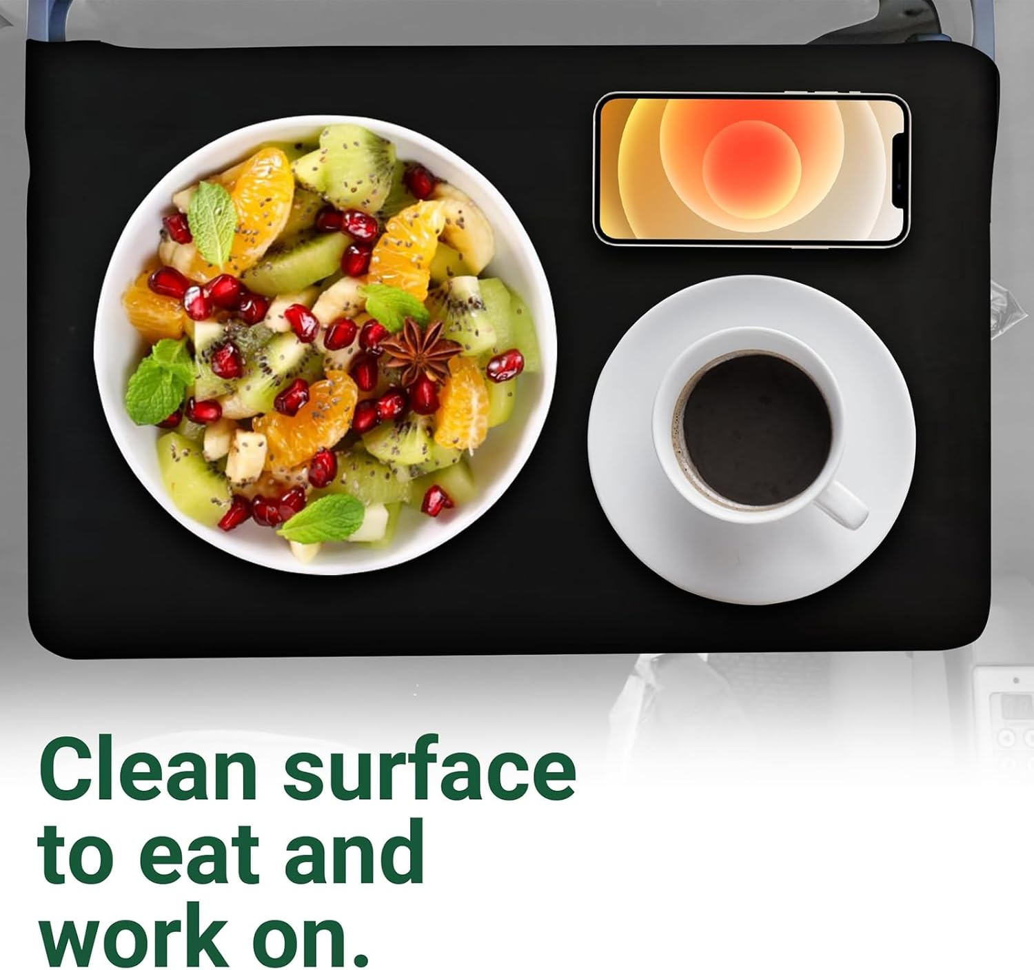 Airplane Tray Table Cover with Pocket Organizer | Seat Back Organizer & Storage for Personal Items | Travel Accessories | Perfect Travel Gift | Airplane Travel Essentials for Flying image number 5