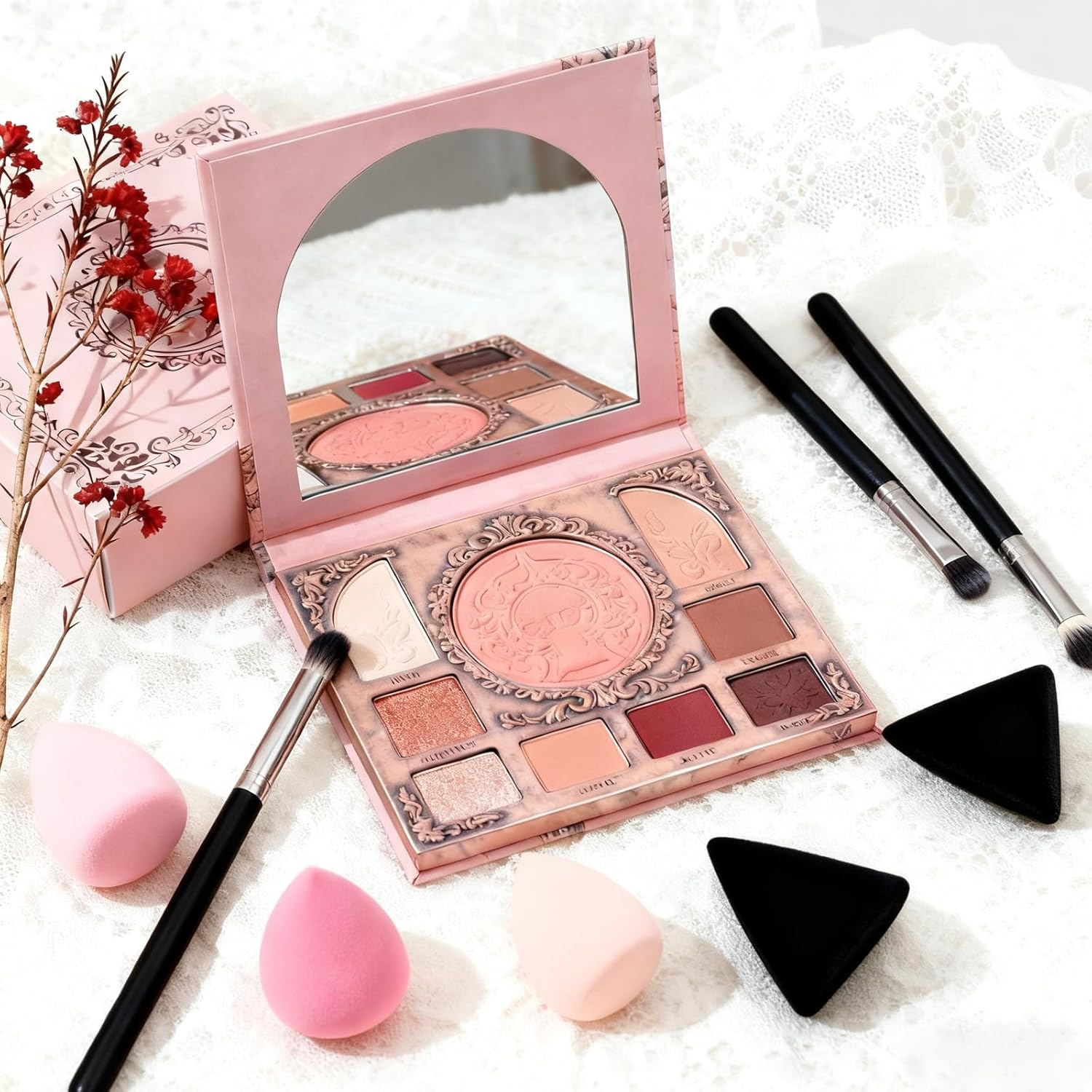 9-Piece Makeup Tool Set &ndash; Foundation Brush, Concealer Brush, and Beauty Blender for All-In-One Full-Face Base Makeup. image number 4