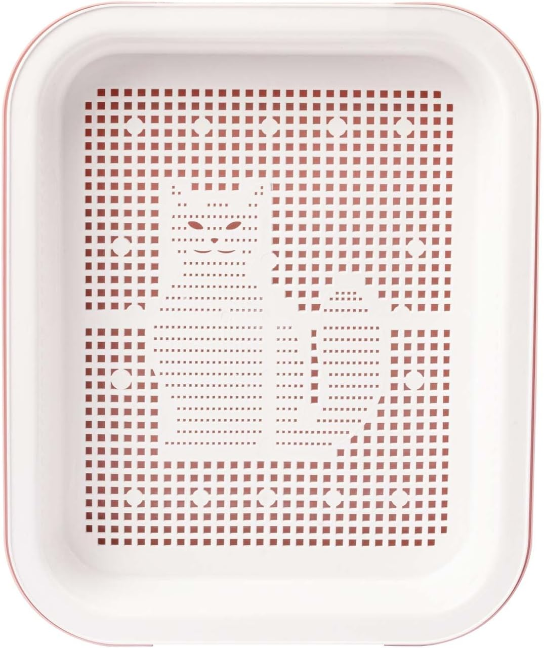 Cat Litter Tray Kitten Toilet Cleaning Strainer Pink Cat Litter Tray