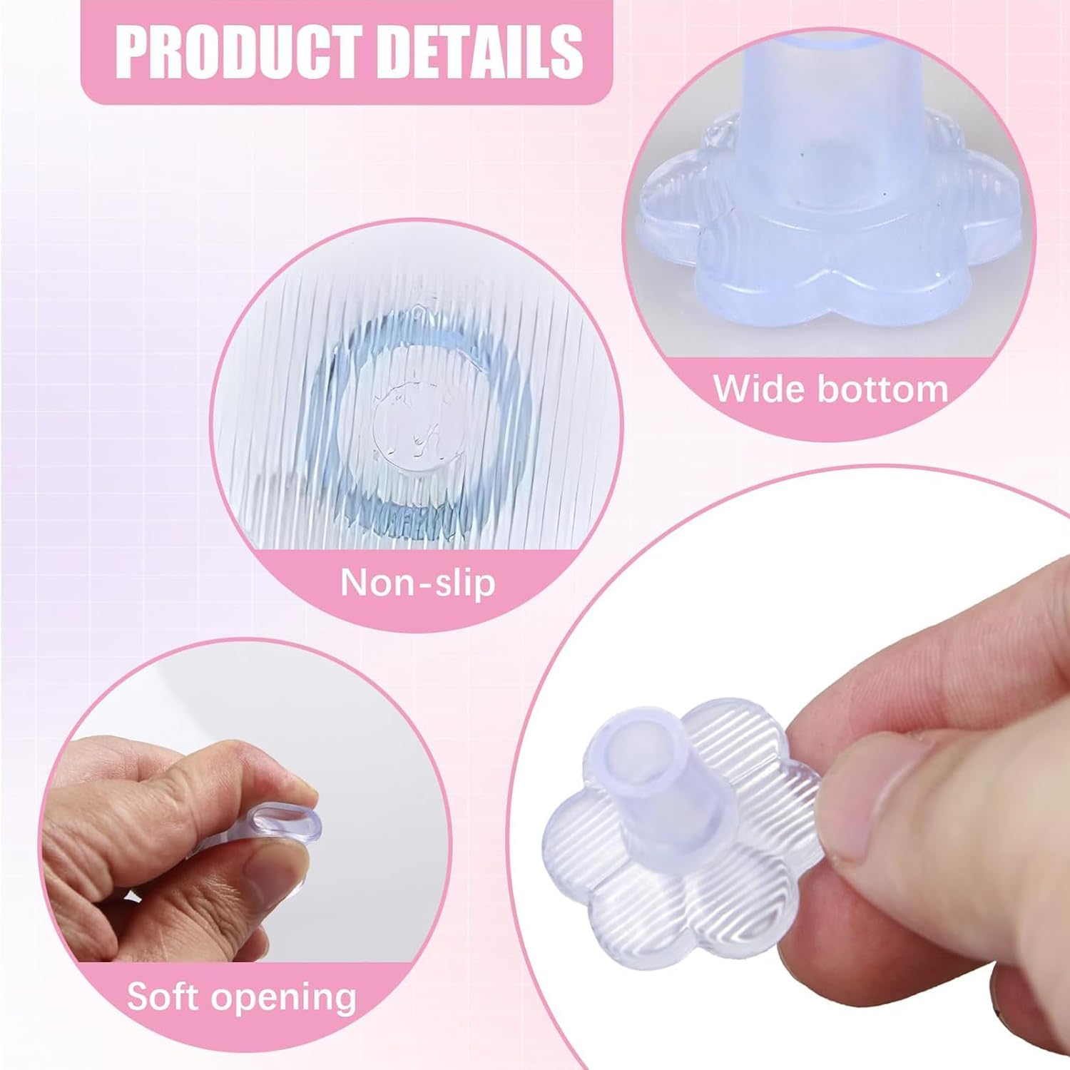 15 Pairs High Heel Protectors, Grass Heel Protector for Shoes Women, 5 Sizes High Heel Shoes Noise Protector, Anti-Slip High Heel Shoes Caps for Wedding, Formal Occasions, Outdoor Events image number 2