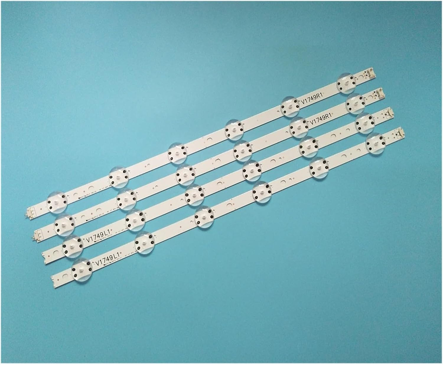 1Set=4Pcs(2*R1 2*L1) R1+L1=12LED(3V) 1020MM LED TV Illumination Part Replacement for 49LJ610V-TA 49LJ610V-ZA 49LJ610Y-TA LED Bar Backlight Strip Line Ruler V1749L1 2862A image number 1