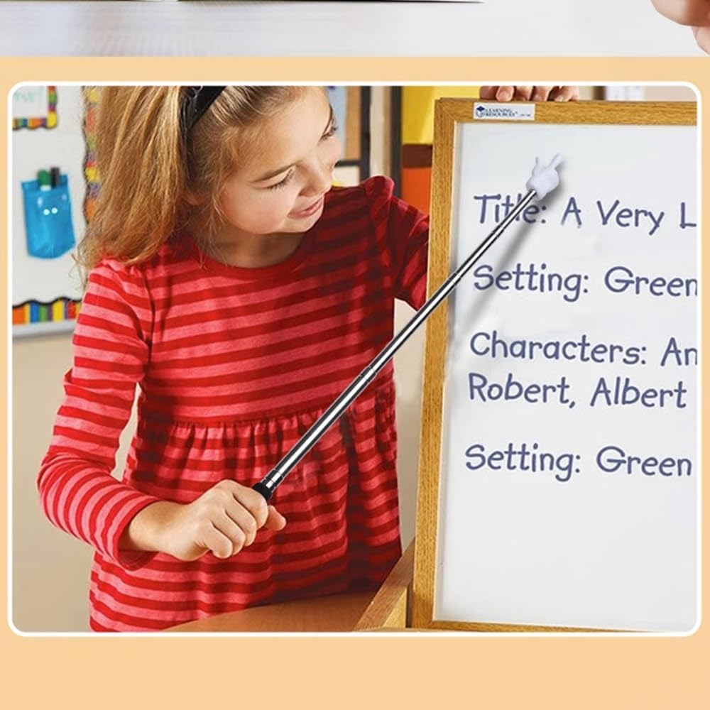 Teacher Pointer Sticks Finger,Pointer for Classroom,Telescoping Hand Pointer, Retractable Classroom Pointer Fingers for Elementary School Kindergarten Teacher,Classroom Supplies (1 PCS, Black) image number 3