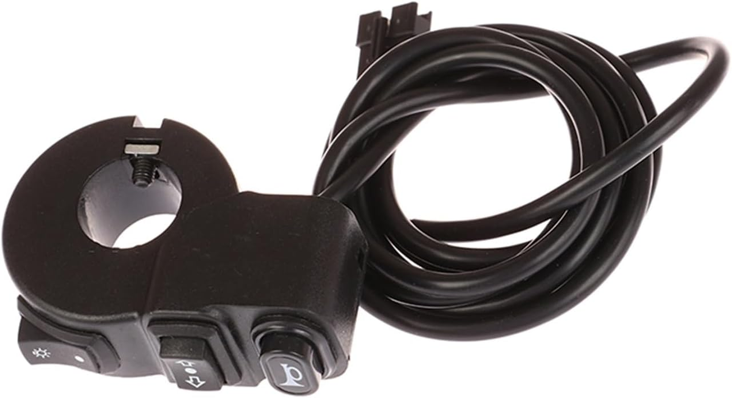 Motorcycle Handlebar Switch for 22Mm Dia Handlebars Motorbike 3 In1 Motorcycle Switch Electric Bike Scooter Turn Signal Handlebar Controller Switch