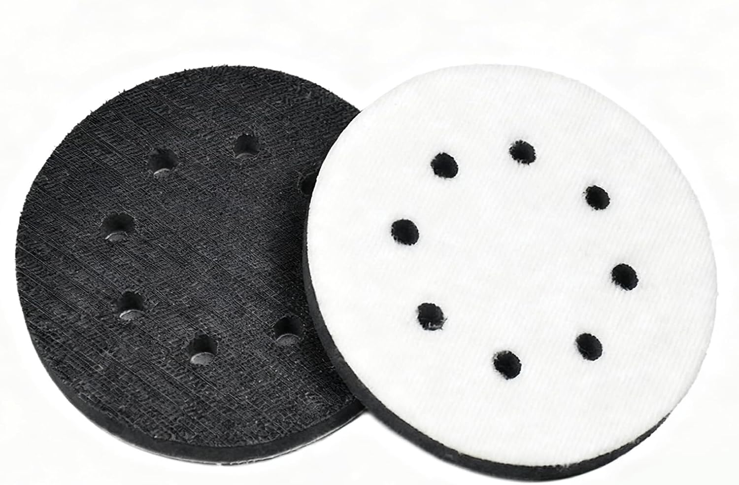 2Pcs 125Mm Soft Sponge Interface Pad Sanding Pad - 8-Hole Random Orbital Sander Replacement Pad Impact-Resistant Interface Cushion with Noise Reduction for Polishers & Sanders