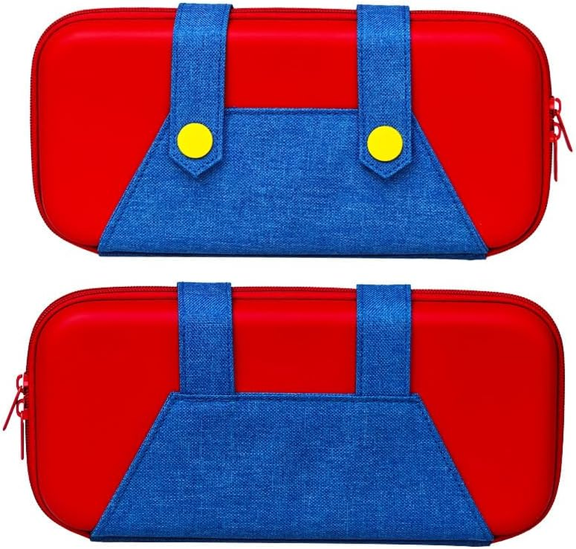 Carrying Case for Nintendo Switch 2 2025, Protective Case with 10 Game Cartridge Holders, Travel Carrying Storage Pouch - Red Blue image number 5