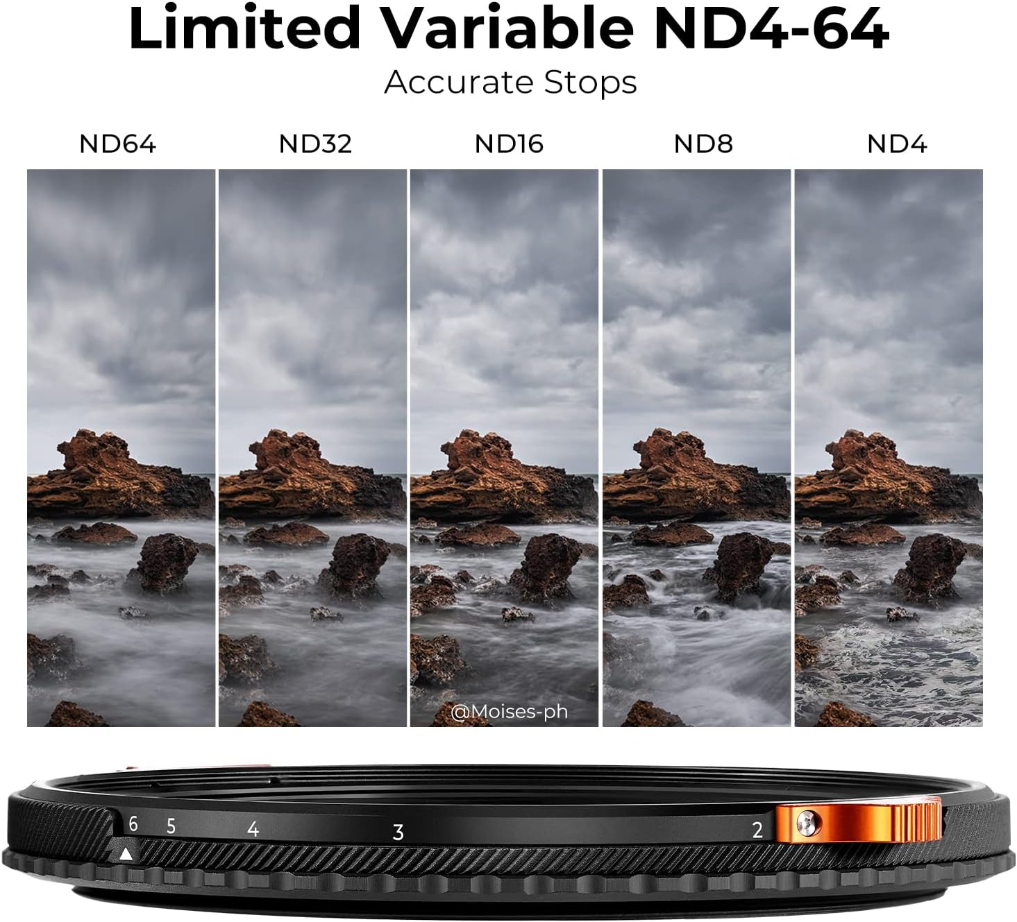 K&F CONCEPT 82Mm ND4-64 (2-6 Stops) ND Lens Filter Variable & CPL Polarizers Filter 2-In-1, 28 Multi-Coated Polarizing and Neutral Density Camera Lens Filter (Nano-X Series)