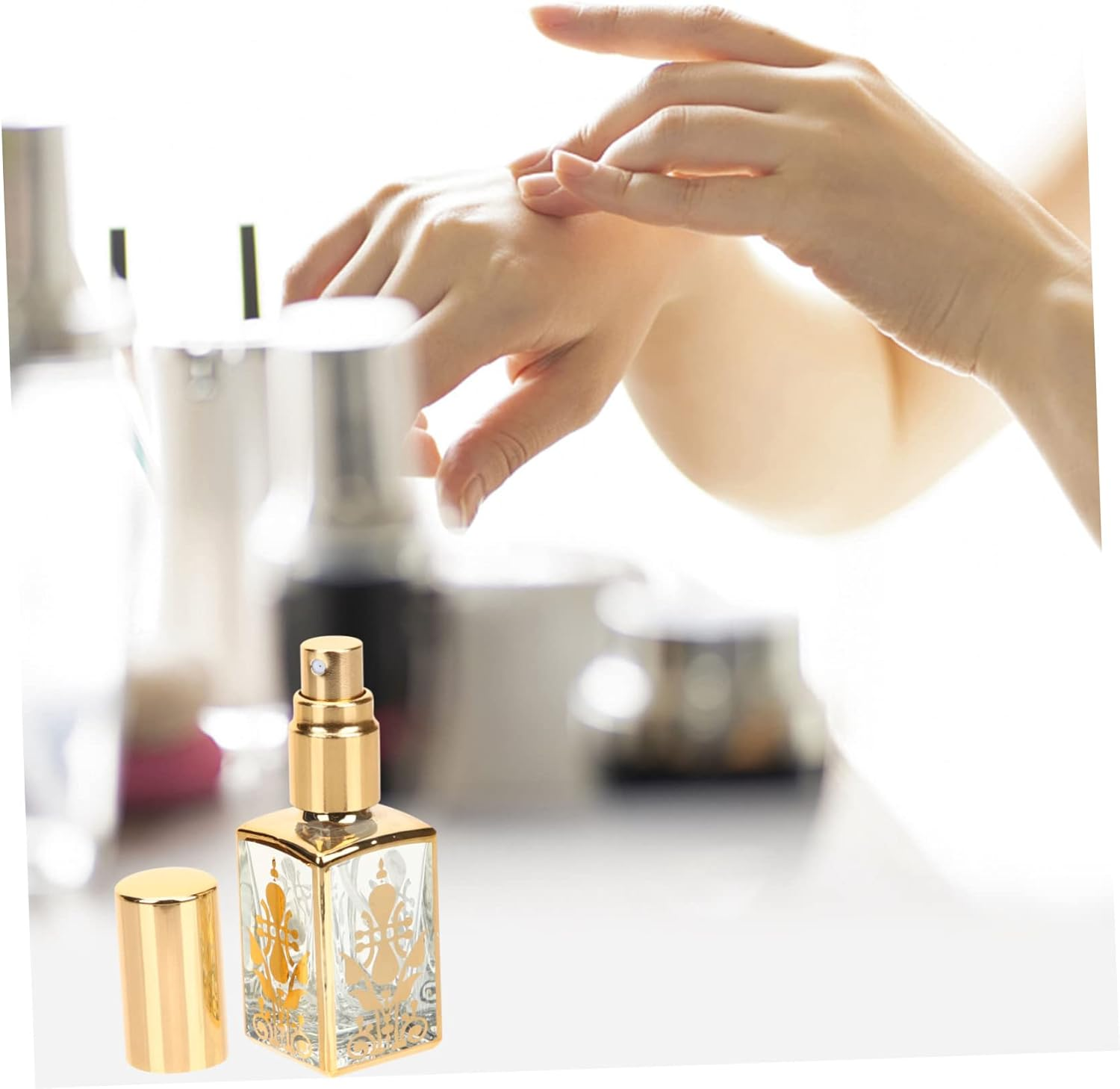 5Pcs Refillable Glass Vintage Perfume Bottles Empty Perfume Bottle for Travel Atomiser image number 4